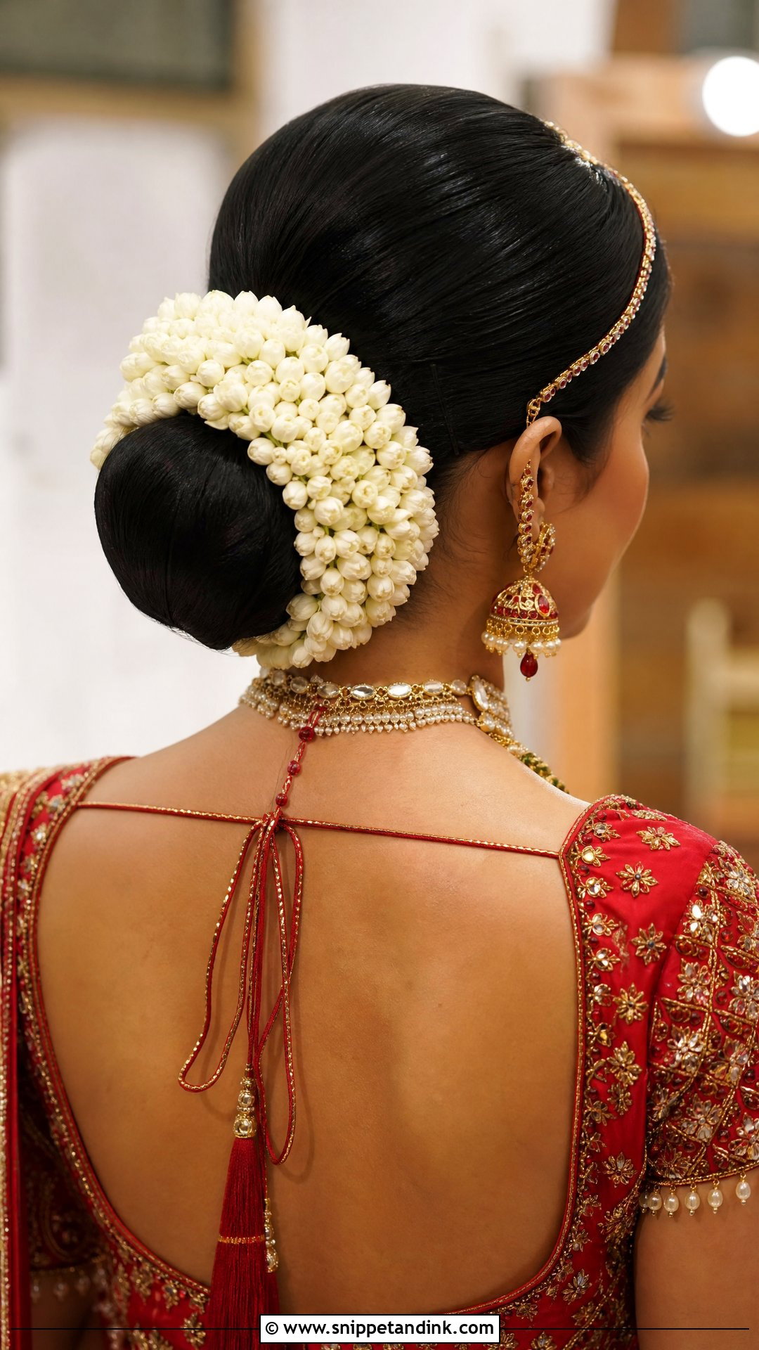Indian Wedding Juda Bun - Snippet and Ink - 15 Asian Wedding Hair Updo Ideas