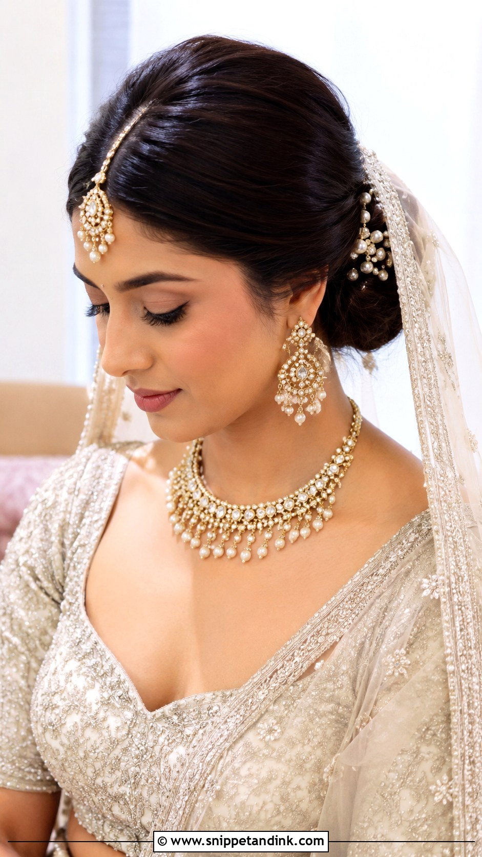 Indian Wedding Low Bun - Snippet and Ink - 15 Hair for Indian Wedding Ideas