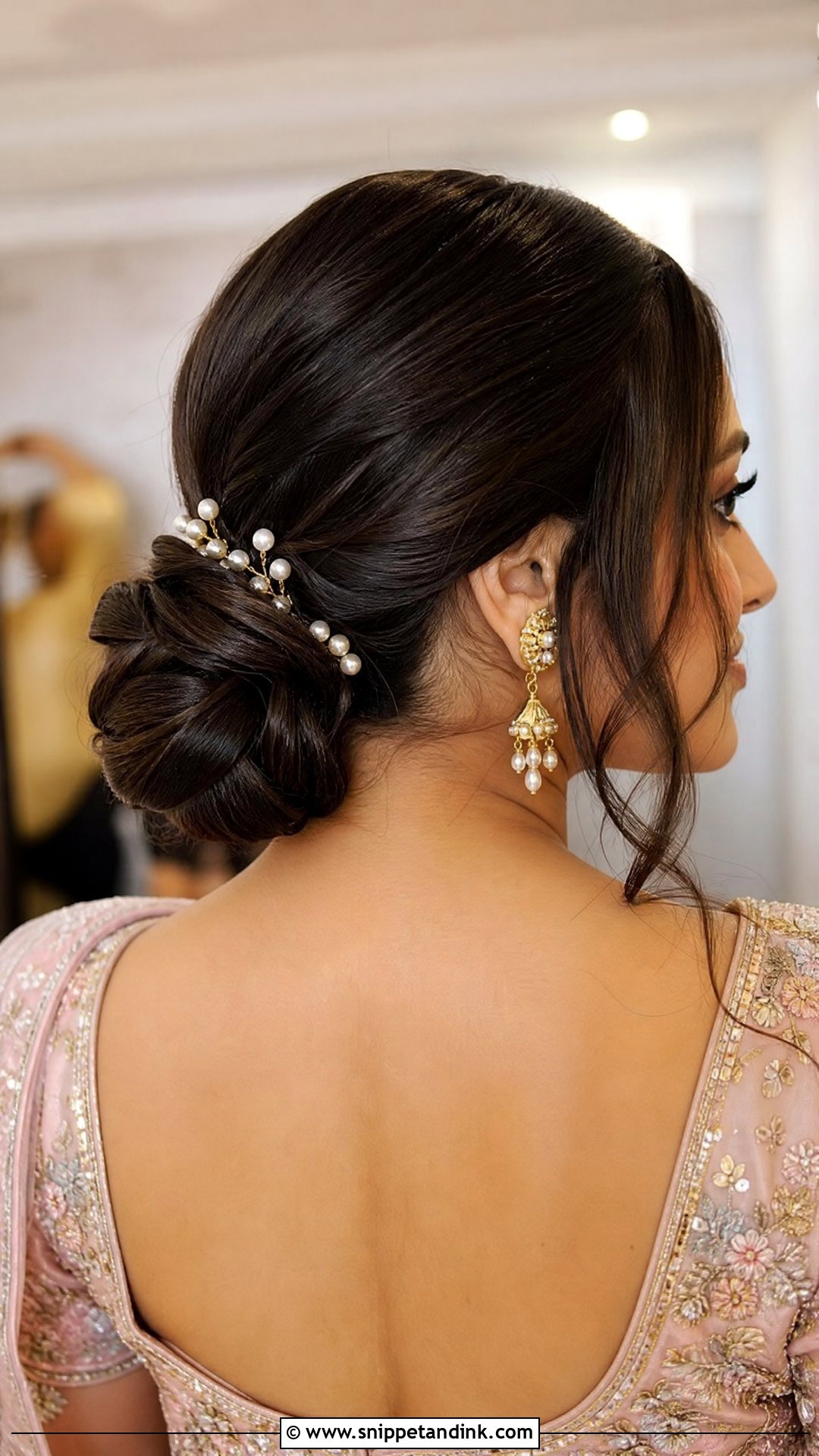 Indian Wedding Low Bun - Snippet and Ink - 15 Easy Indian Wedding Hairstyles