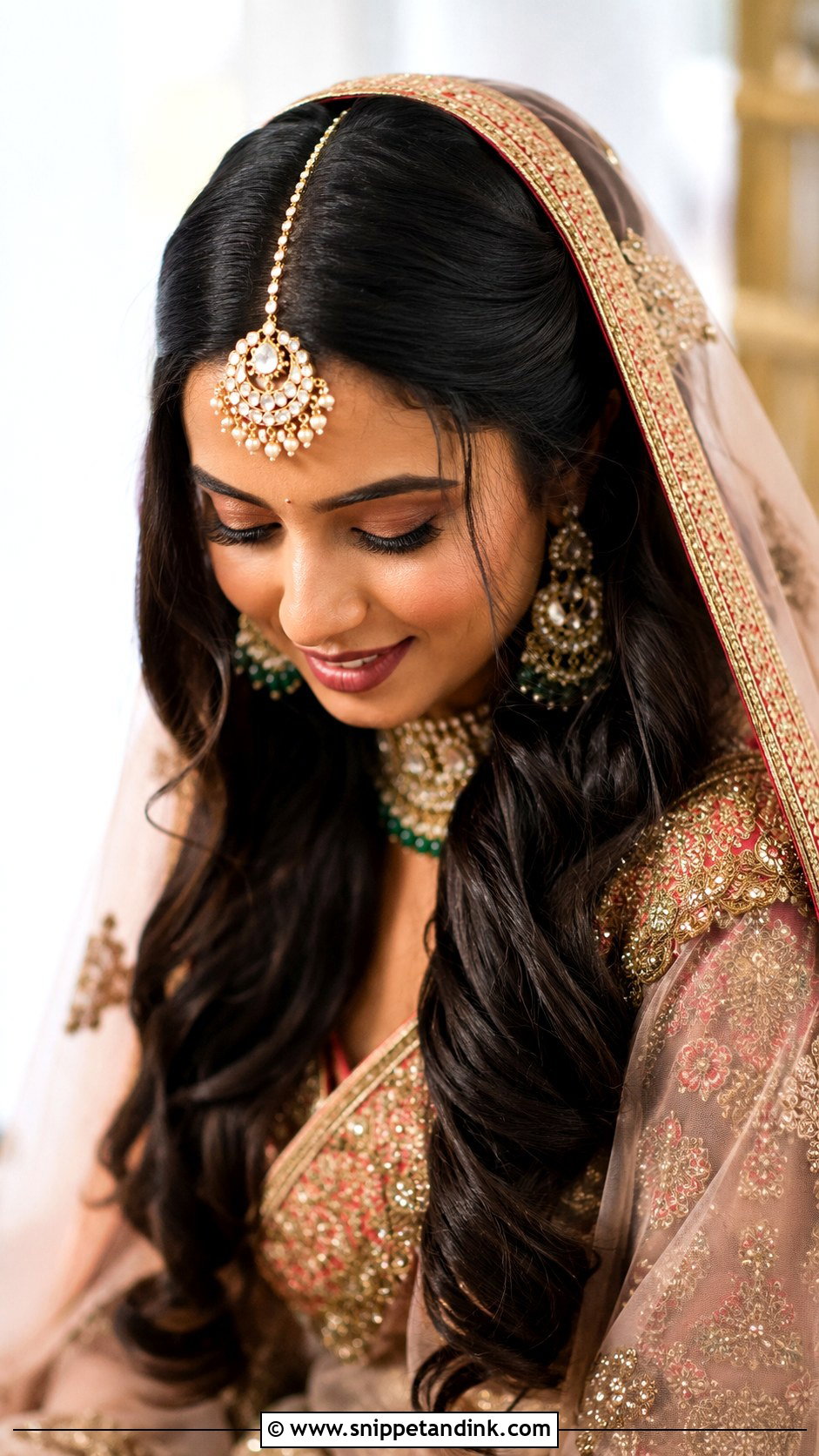Indian Wedding Maang Tikka Hairstyle - Snippet and Ink - 15 Indian Wedding Function Hairstyles