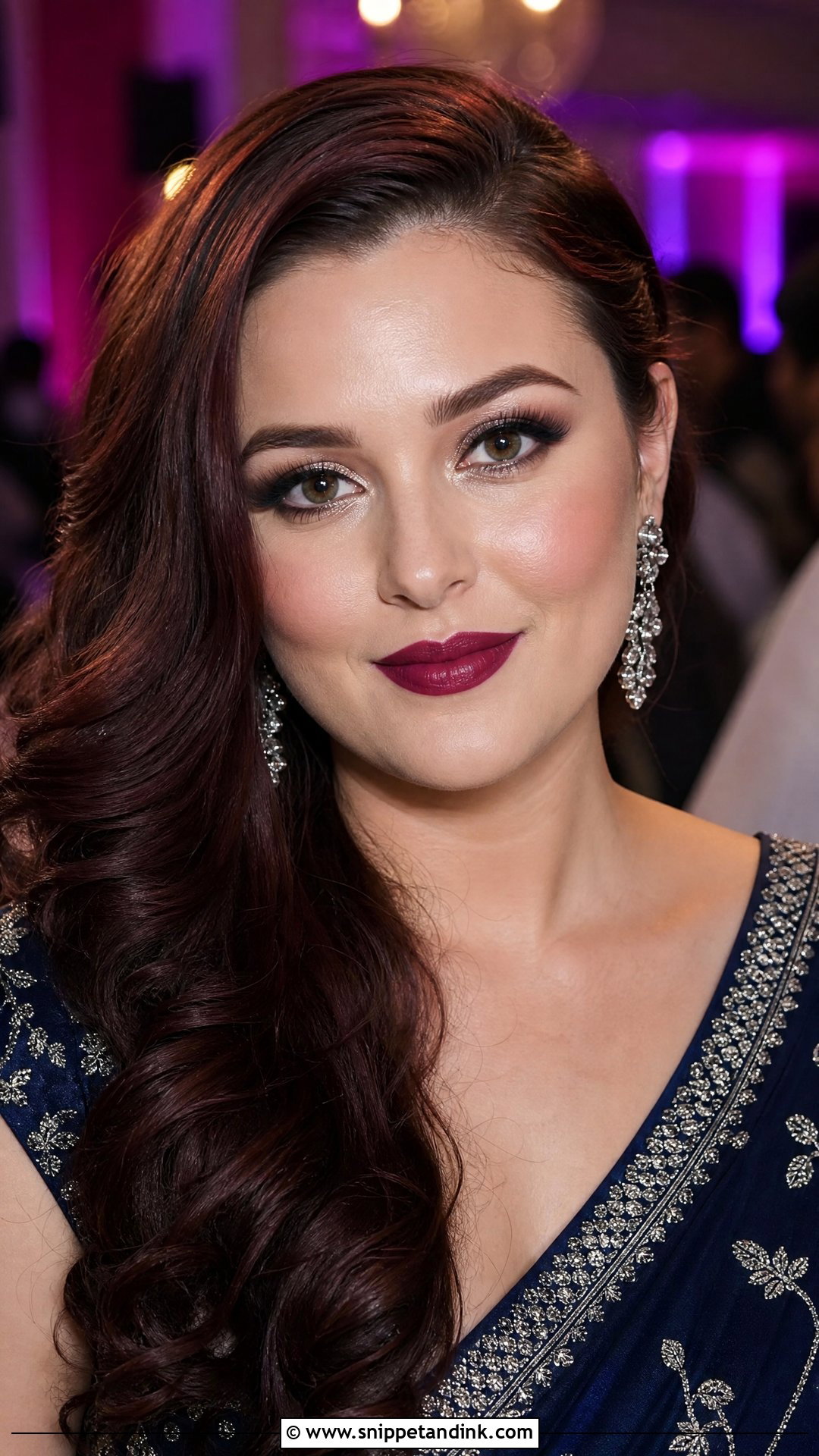 Indian Wedding Makeup With Berry Lip - Snippet and Ink - 25 Indian Wedding Makeup Ideas