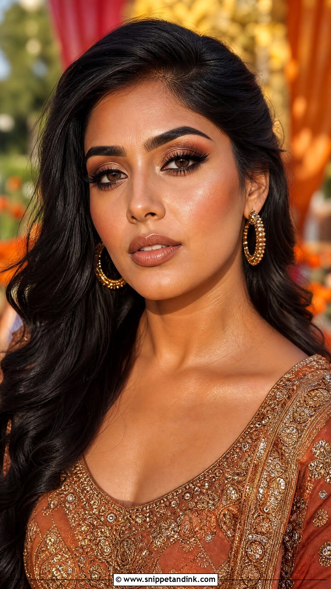 Indian Wedding Makeup With Bronze Glow - Snippet and Ink - 25 Indian Wedding Makeup Ideas