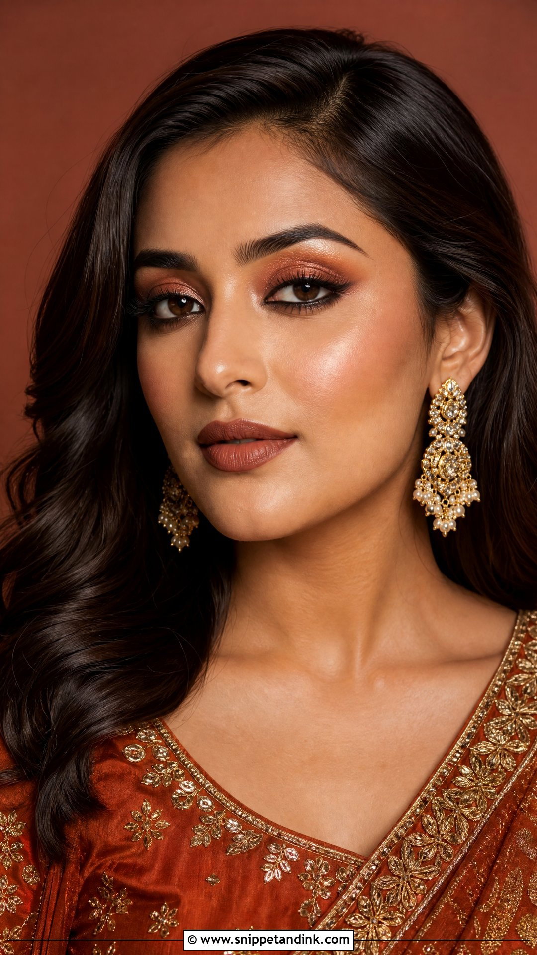 Indian Wedding Makeup With Brown Lip - Snippet and Ink - 20 Indian Wedding Makeup Looks
