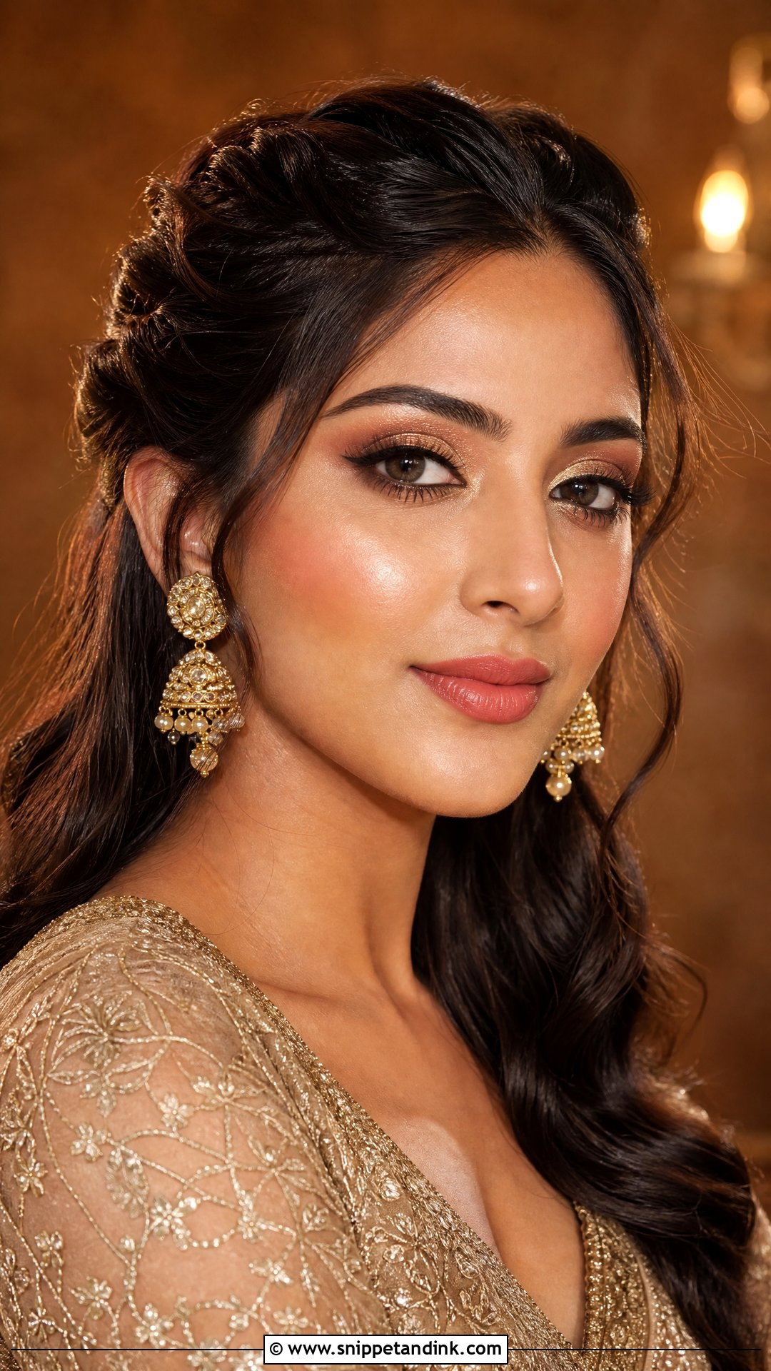 Indian Wedding Makeup With Gold Eyeshadow - Snippet and Ink - 20 Indian Wedding Makeup Looks