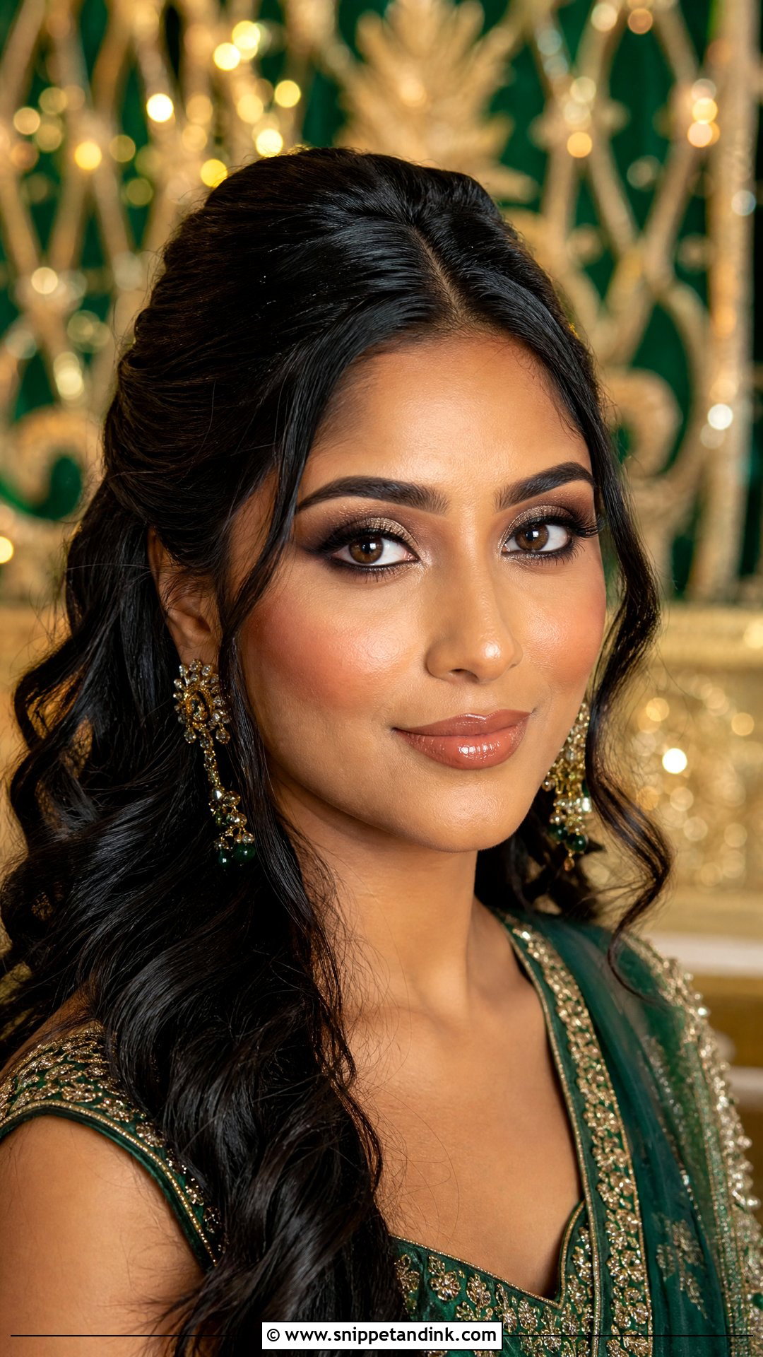 Indian Wedding Makeup With Green Outfit - Snippet and Ink - 25 Indian Wedding Makeup Ideas