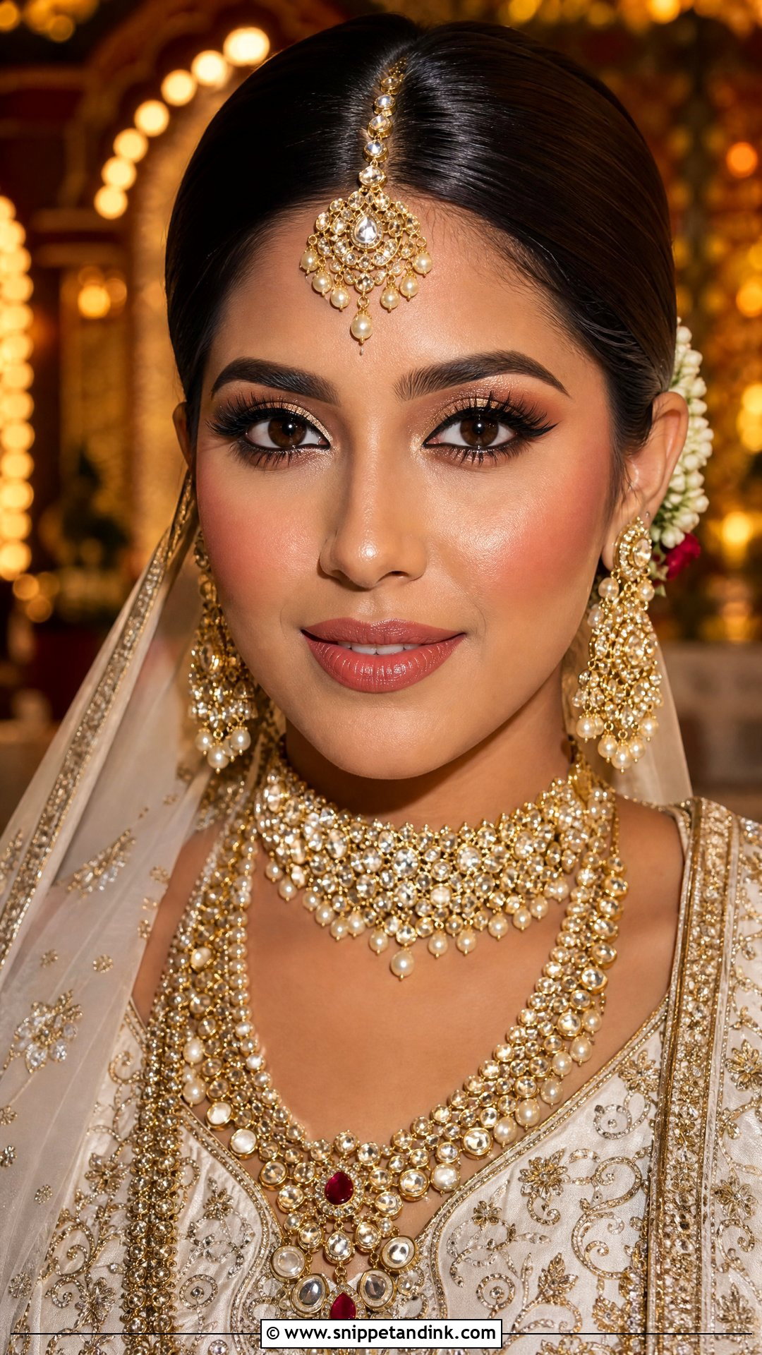 Indian Wedding Makeup With Heavy Jewelry - Snippet and Ink - 25 Indian Wedding Makeup Ideas