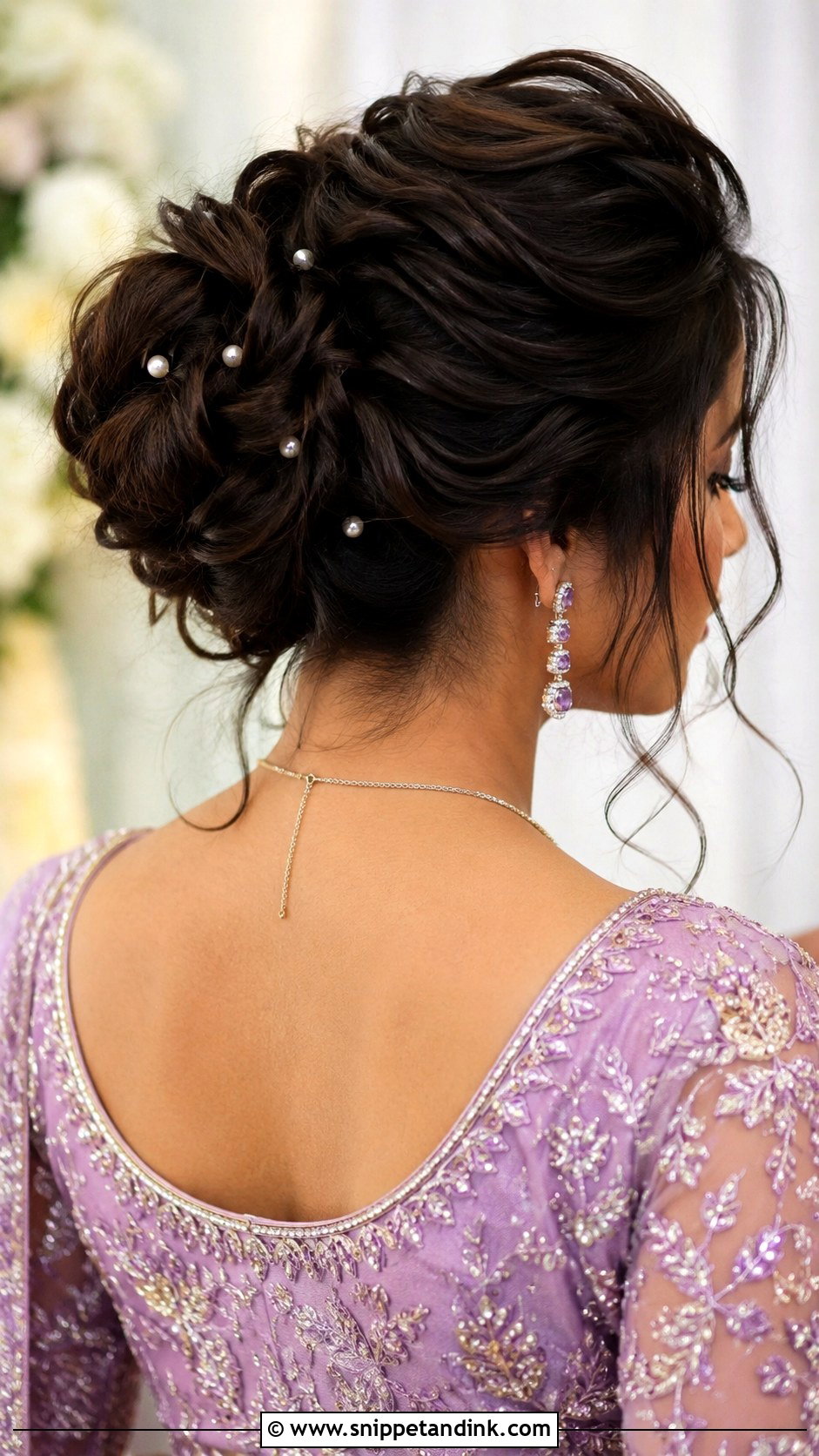 Indian Wedding Messy Bun - Snippet and Ink - 15 Indian Marriage Hairstyles