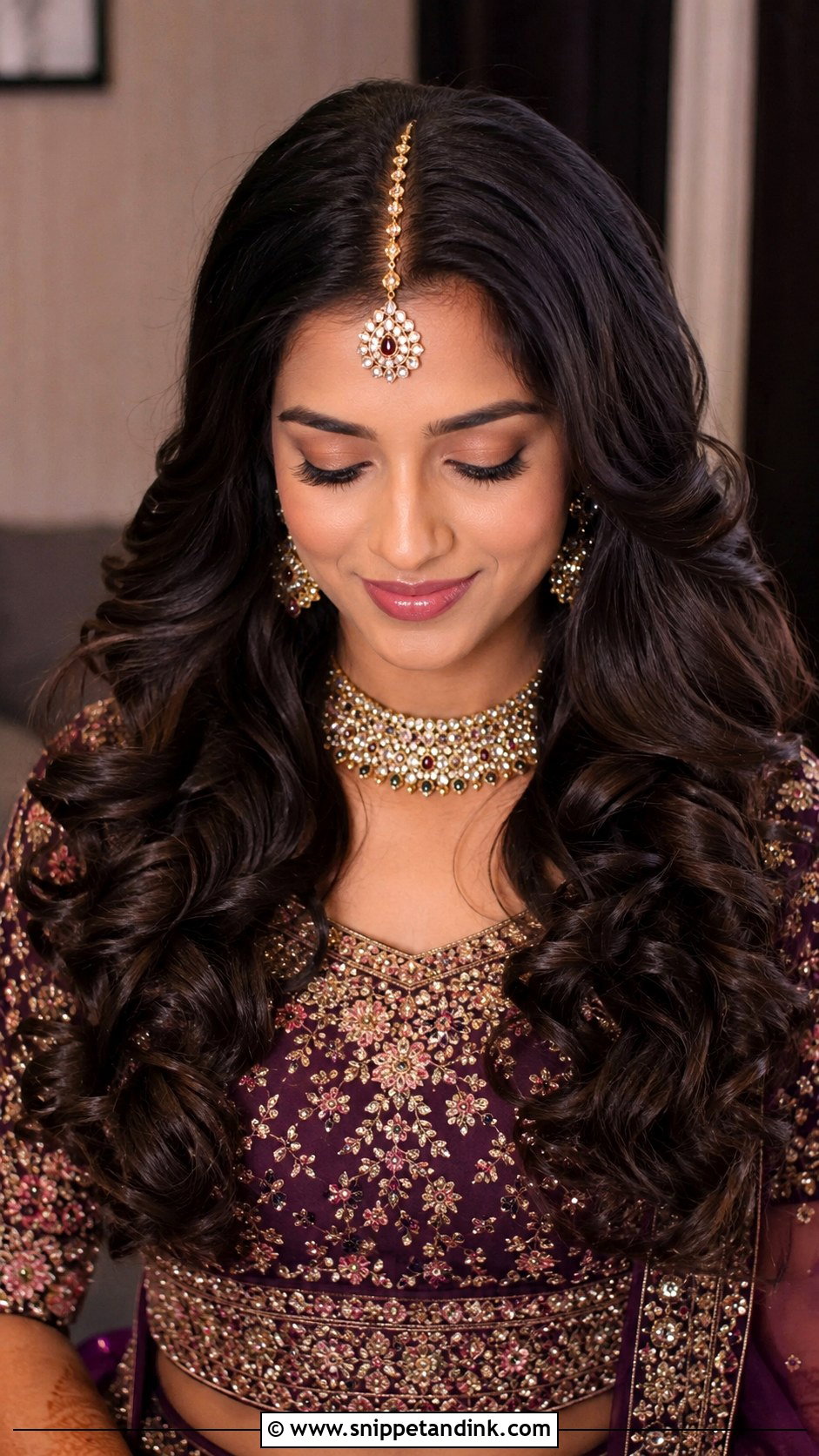 Indian Wedding Open Curls - Snippet and Ink - 15 Indian Wedding Function Hairstyles