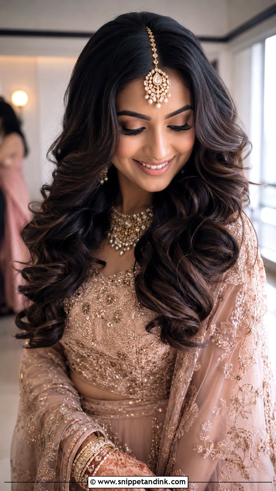 Indian Wedding Open Curls - Snippet and Ink - 15 Indian Wedding Open Hairstyles