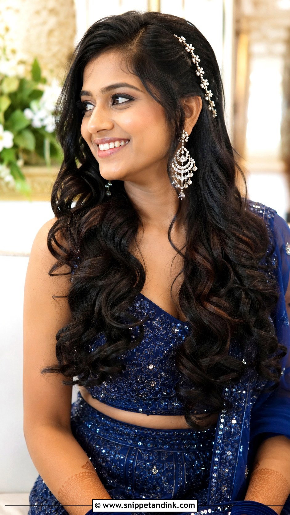 Indian Wedding Open Curls - Snippet and Ink - 15 Indian Weddings Hairstyles
