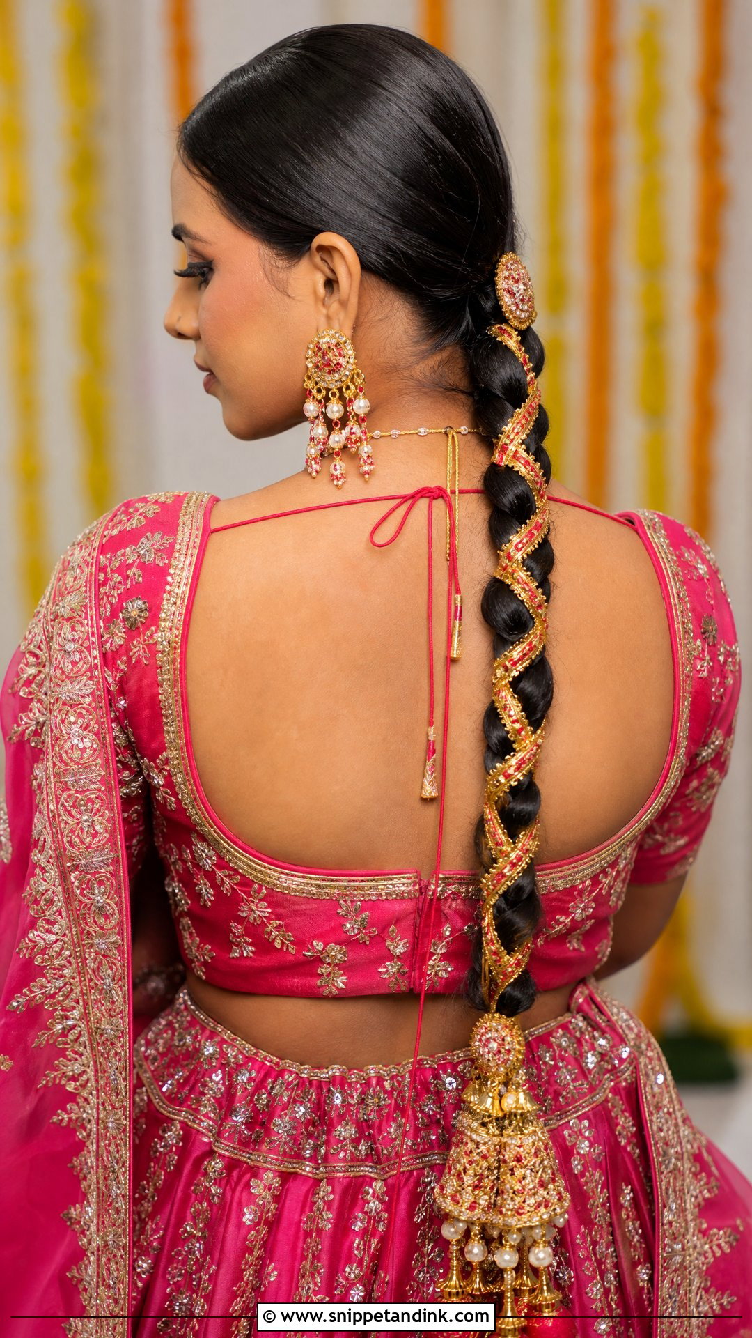 Indian Wedding Paranda Braid - Snippet and Ink - 20 Simple Indian Wedding Hairstyles