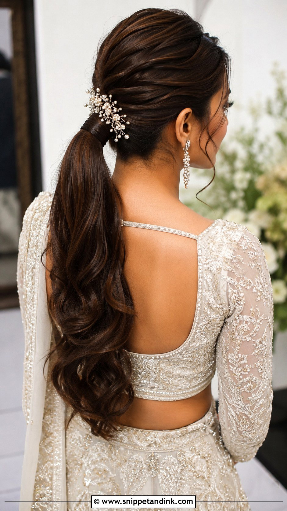Indian Wedding Ponytail - Snippet and Ink - 15 Indian Hairstyle for Marriage Ideas