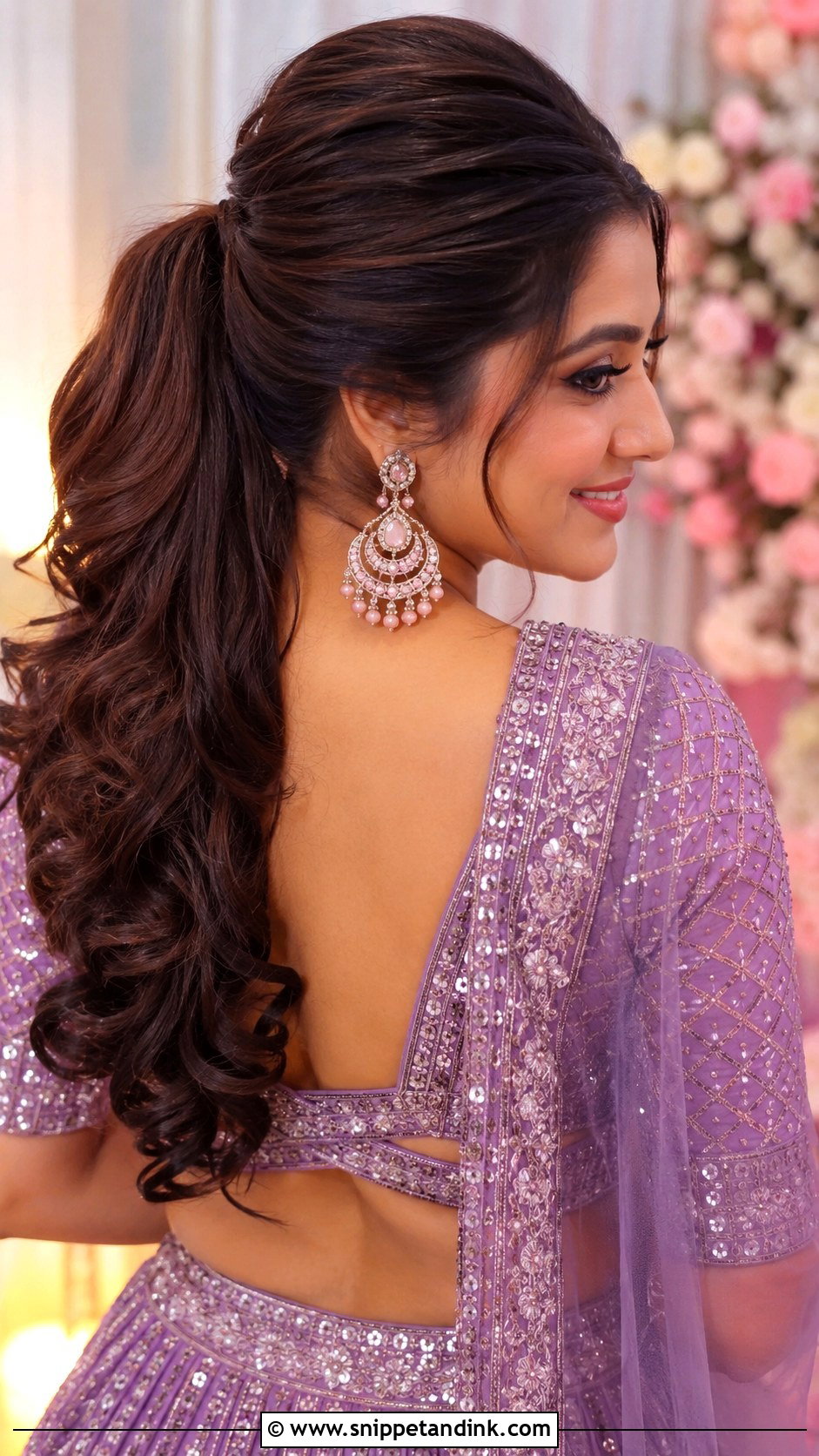 Indian Wedding Sangeet Hairstyle - Snippet and Ink - 15 Indian Wedding Function Hairstyles