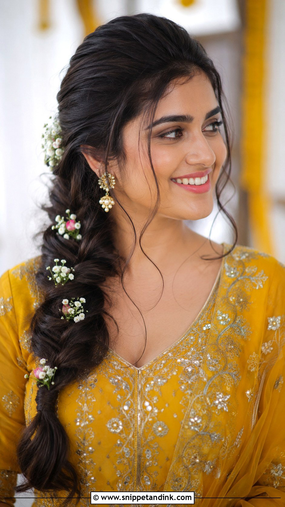 Indian Wedding Side Braid - Snippet and Ink - 15 Indian Marriage Hairstyles
