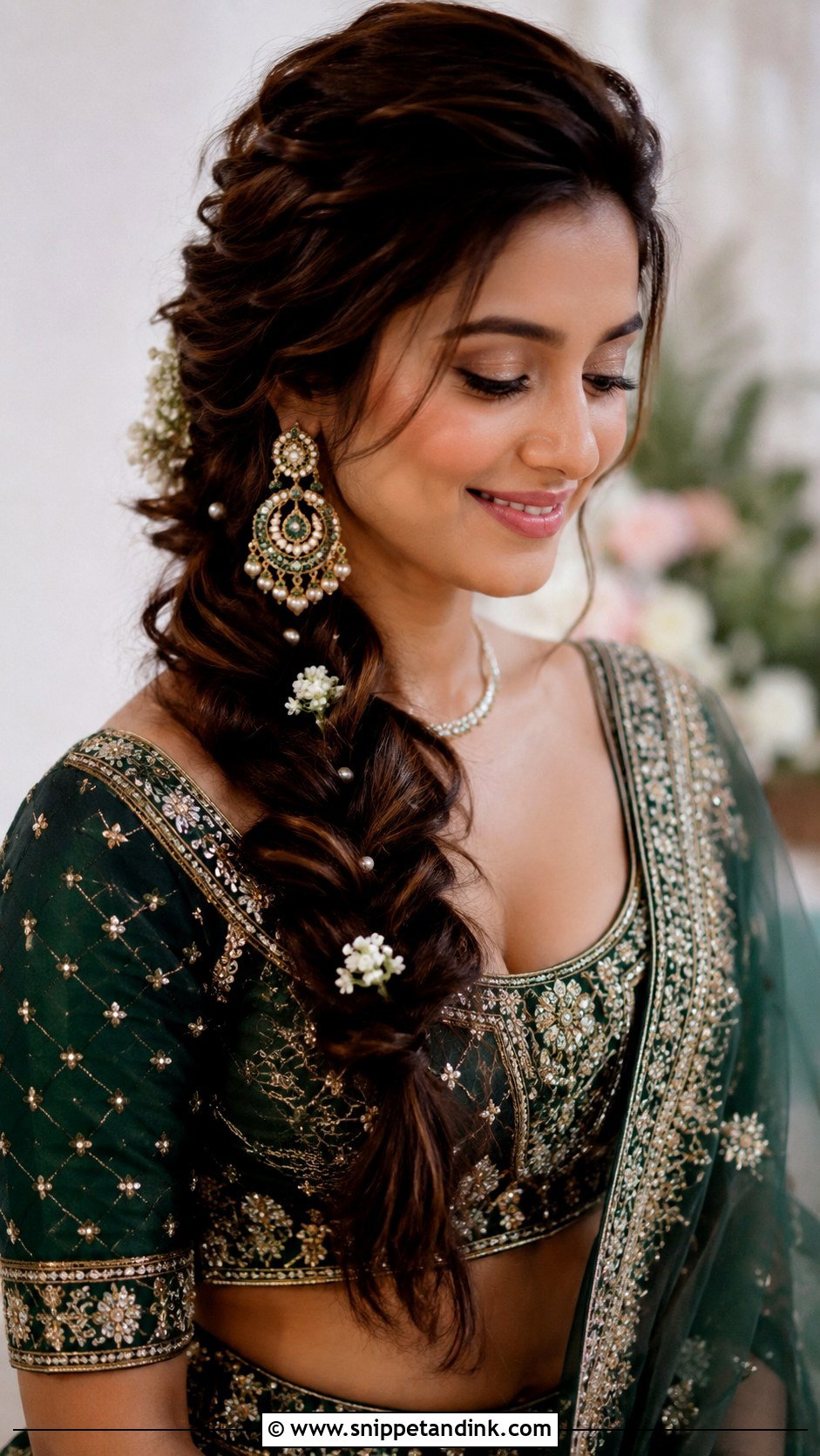 Indian Wedding Side Braid - Snippet and Ink - 15 Indian Wedding Braid Hairstyles