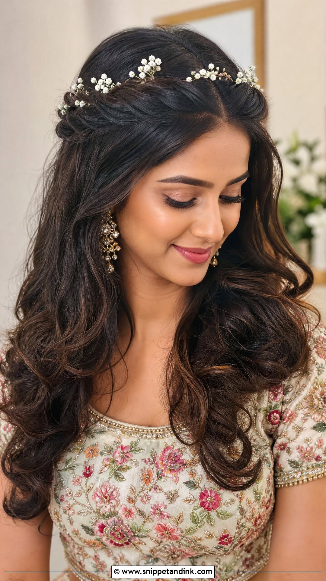 Indian Wedding Twisted Crown - Snippet and Ink - 15 Easy Indian Wedding Hairstyles