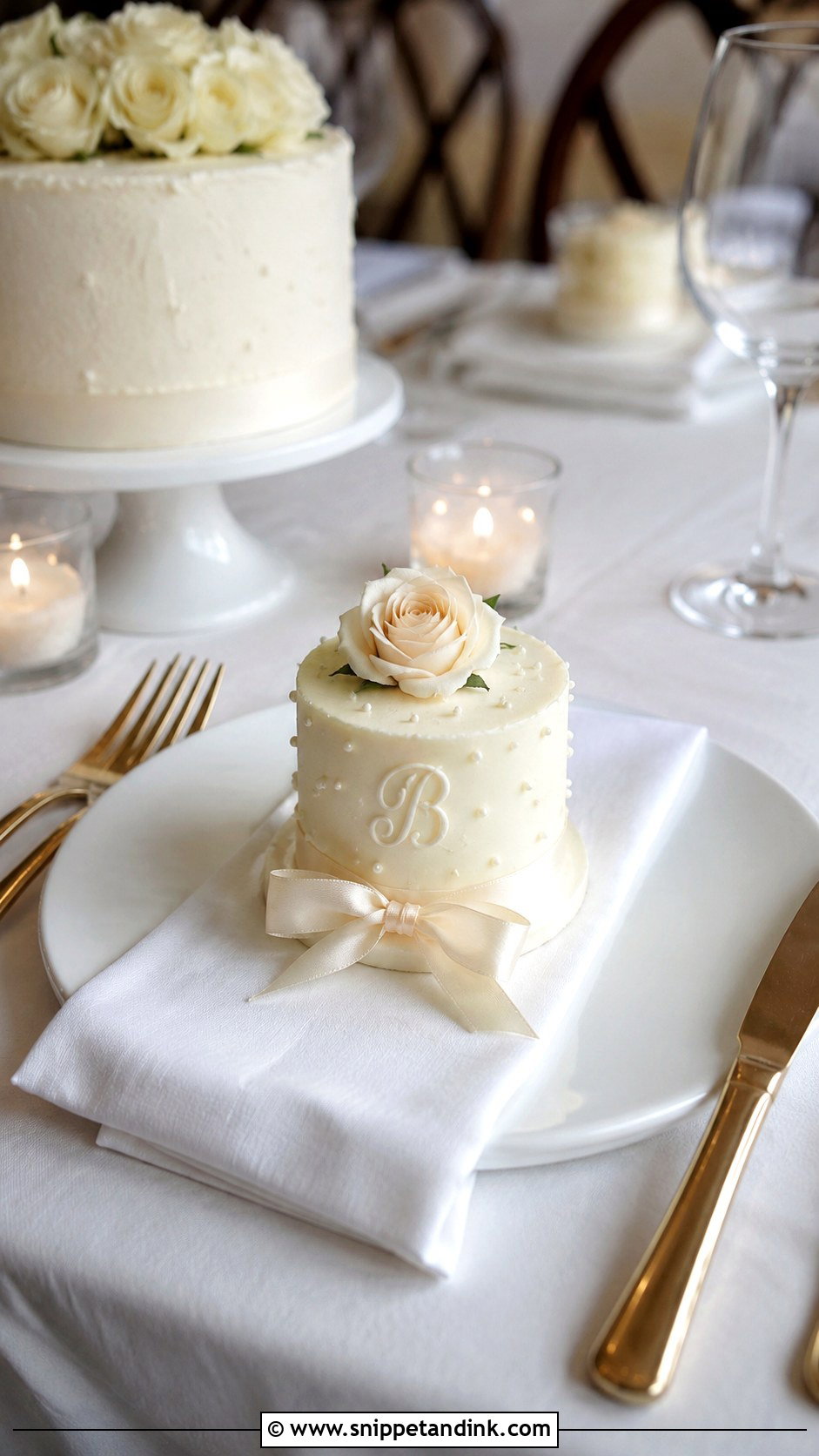 Individual Wedding Cakes For Guests - Snippet and Ink - 25 Wedding Cake with Mini Cakes