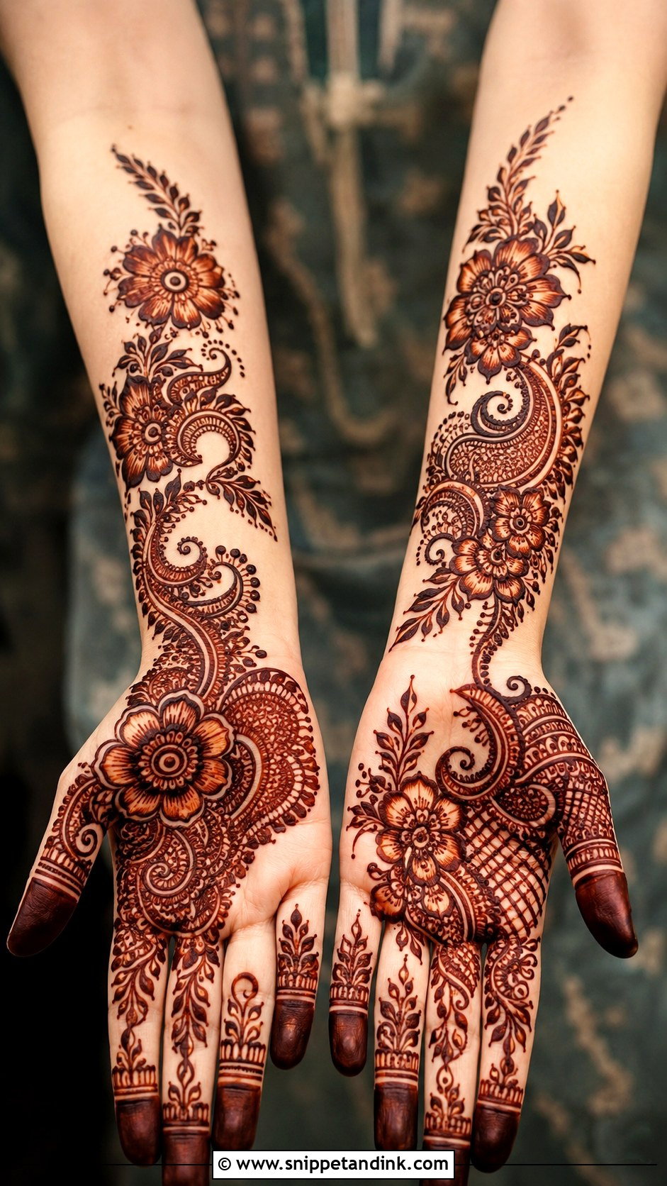Indo Arabic Aesthetic Mehndi Design - Snippet and Ink - 35 Aesthetic Mehndi Designs
