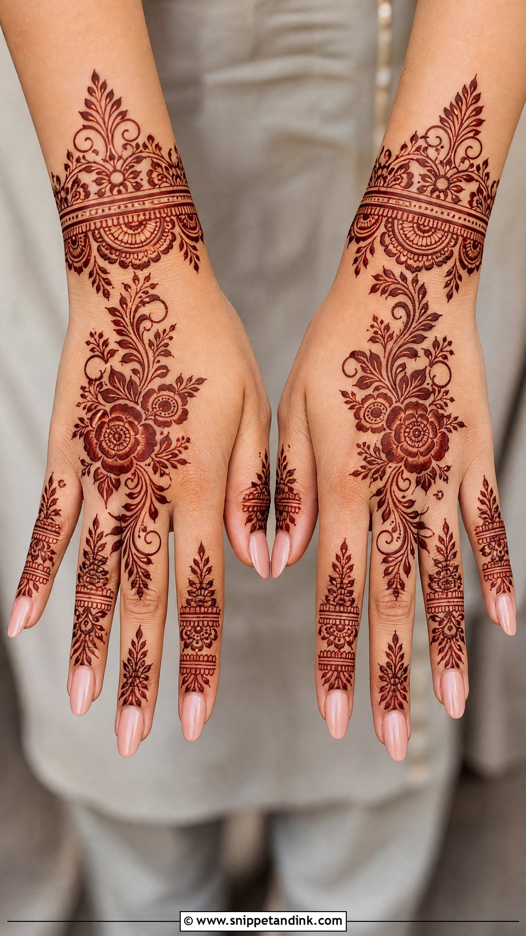 Indo Arabic Baat Pakki Mehndi Design - Snippet and Ink - 30 Baat Pakki Mehndi Design Ideas