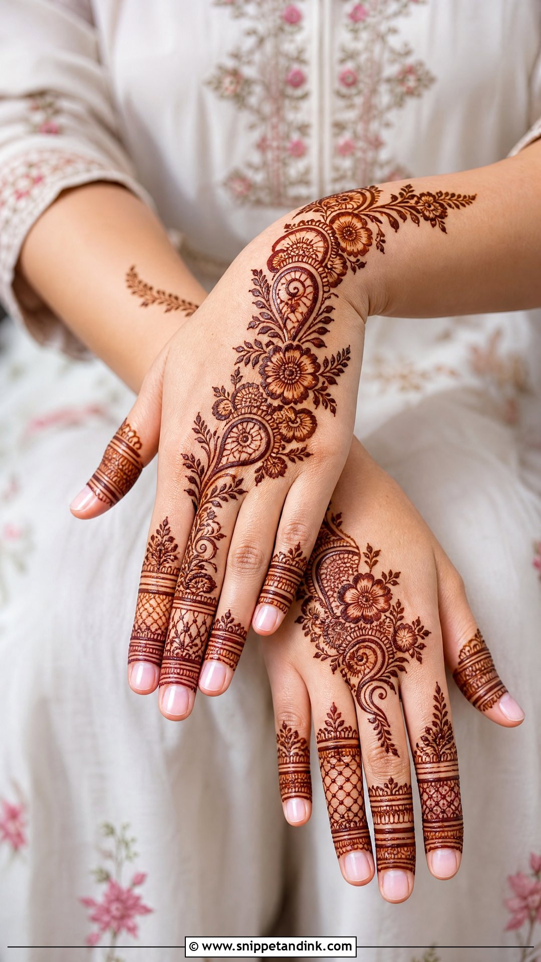 Indo Arabic Back Hand Check Mehndi Design - Snippet and Ink - 30 Back Hand Check Mehndi Design Ideas