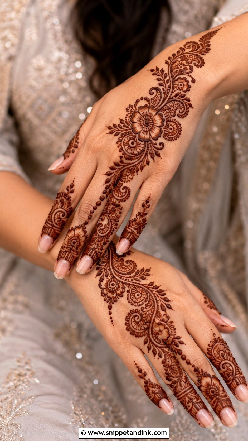 Indo Arabic Back Hand Mehndi Design - Snippet and Ink - 35 Trendy Back Hand Mehndi Designs