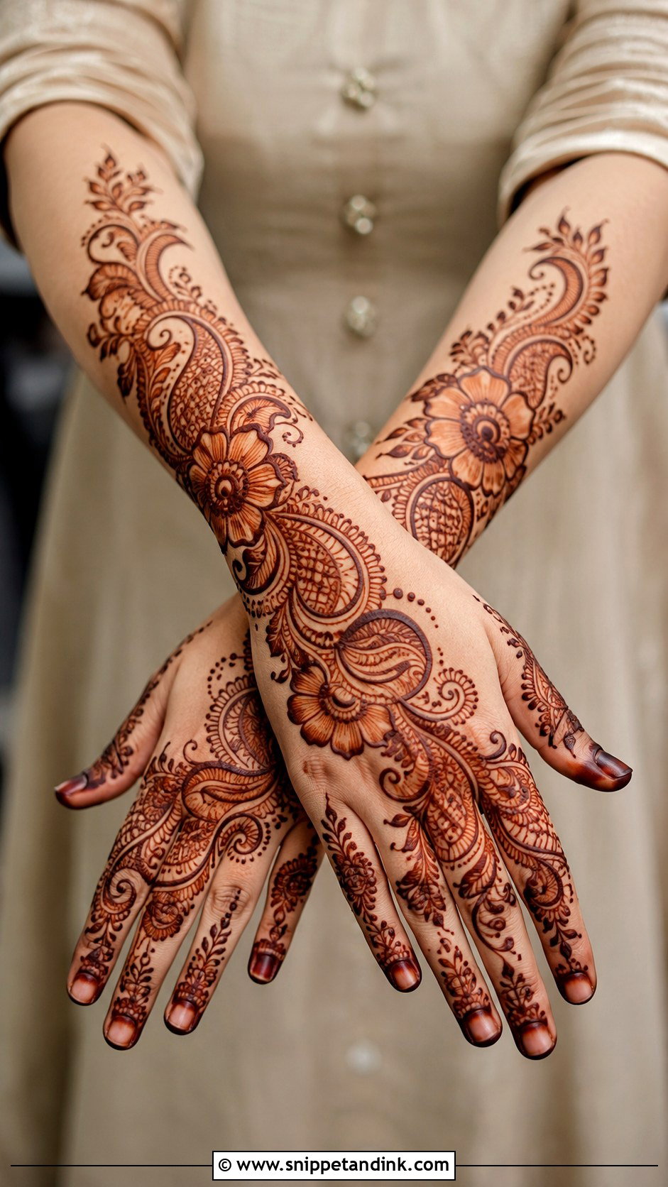 Indo Arabic Back Hand Mehndi Design - Snippet and Ink - 35 Back Hand Mehndi Design Ideas