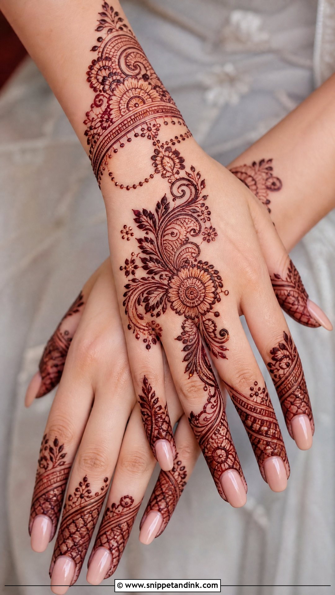Indo Arabic Back Hand Mehndi Design - Snippet and Ink - 35 Stylish Back Hand Mehndi Designs