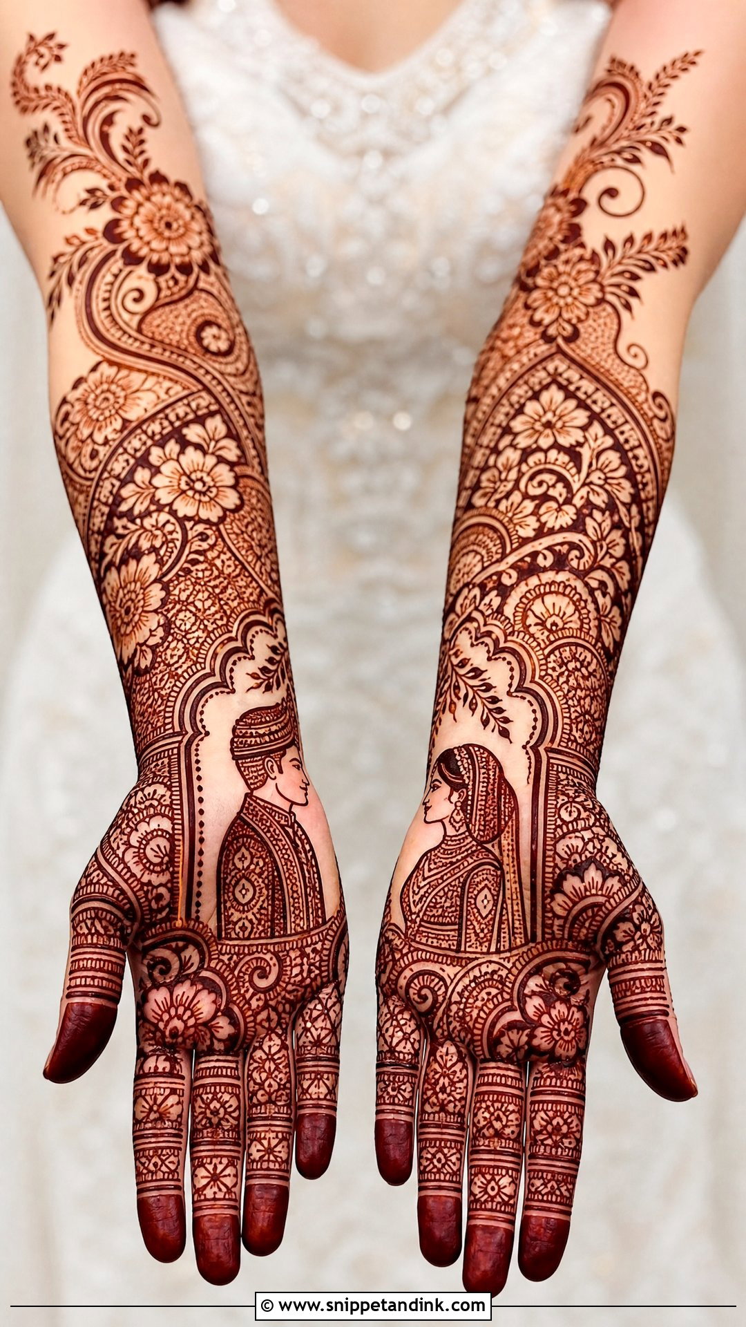 Indo Arabic Bridal Figure Mehndi - Snippet and Ink - 25 Bridal Figure Mehndi Designs