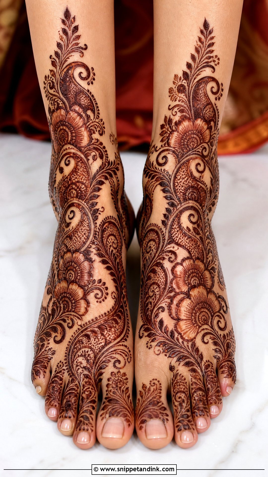 Indo Arabic Bridal Foot Mehndi Design - Snippet and Ink - 20 Bridal Mehndi Designs Feet Brides