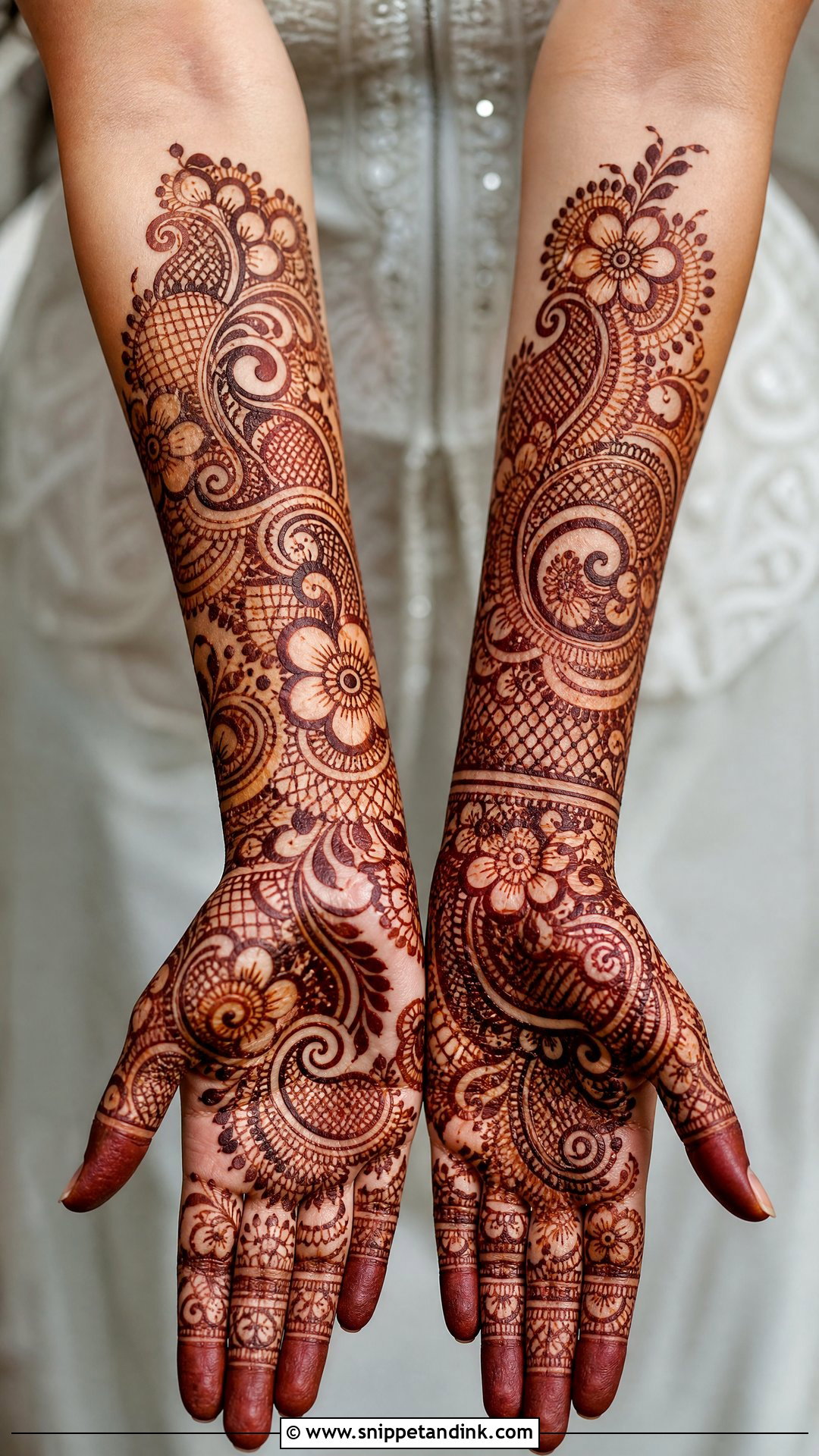 Indo Arabic Bridal Full Hand Mehndi Design - Snippet and Ink - 20 Indian Bridal Full Hand Mehndi Designs