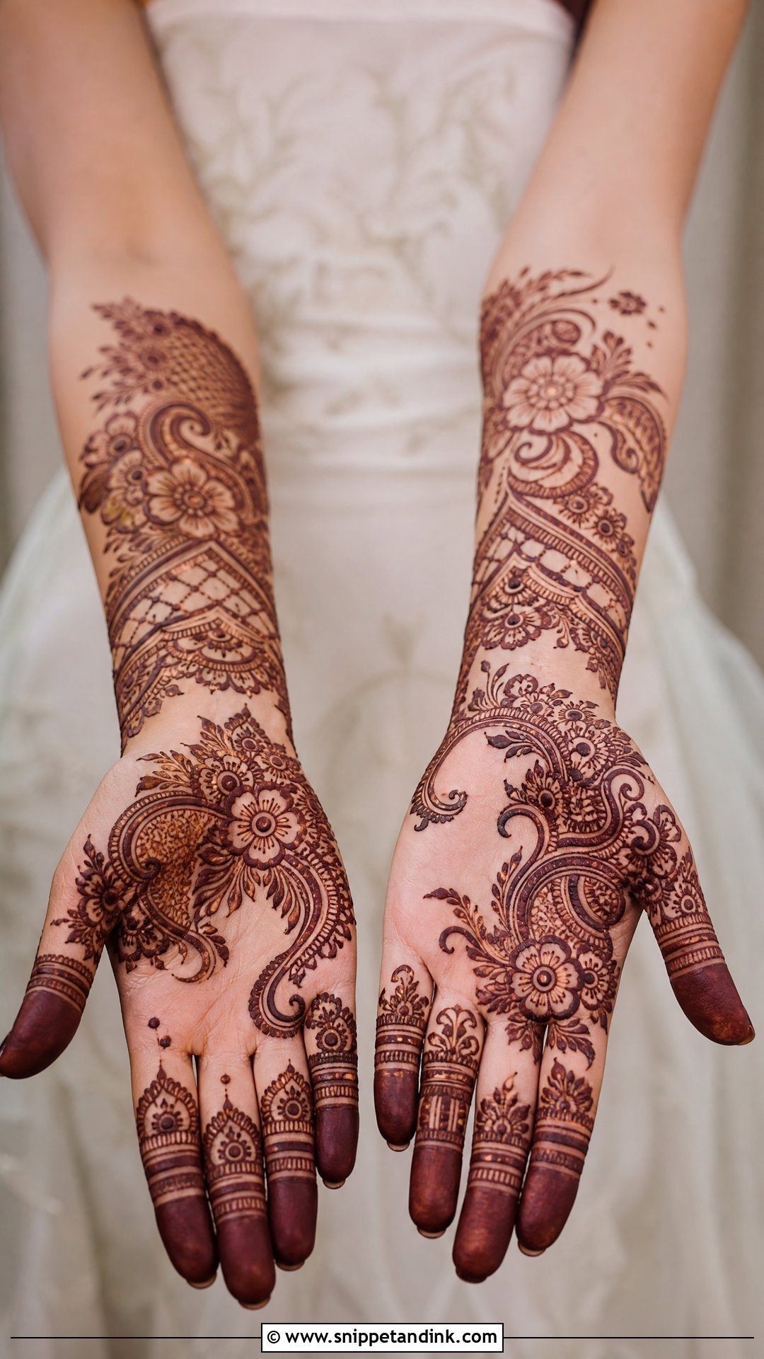 Indo Arabic Bridal Khafif Mehndi Design - Snippet and Ink - 20 Bridal Khafif Mehndi Designs