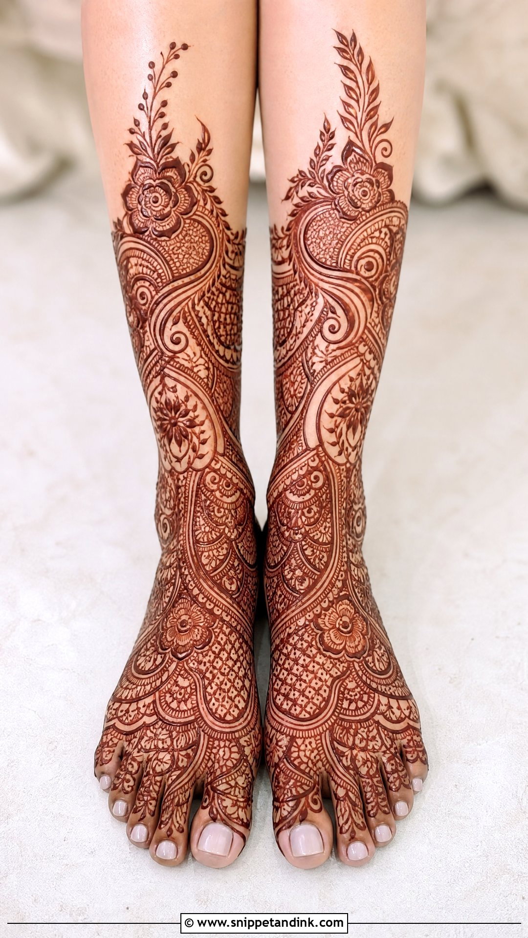 Indo Arabic Bridal Leg Mehndi Design - Snippet and Ink - 20 Bridal Mehndi Designs Leg