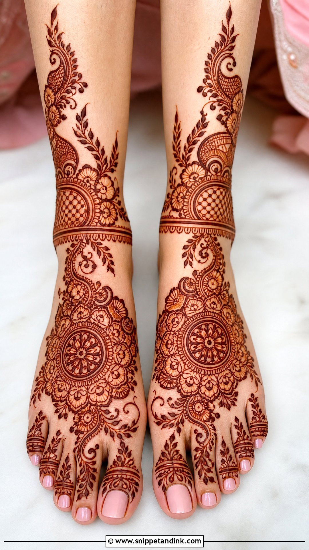 Indo Arabic Bridal Leg Mehndi Design - Snippet and Ink - 20 Bridal Mehndi Designs Legs Brides