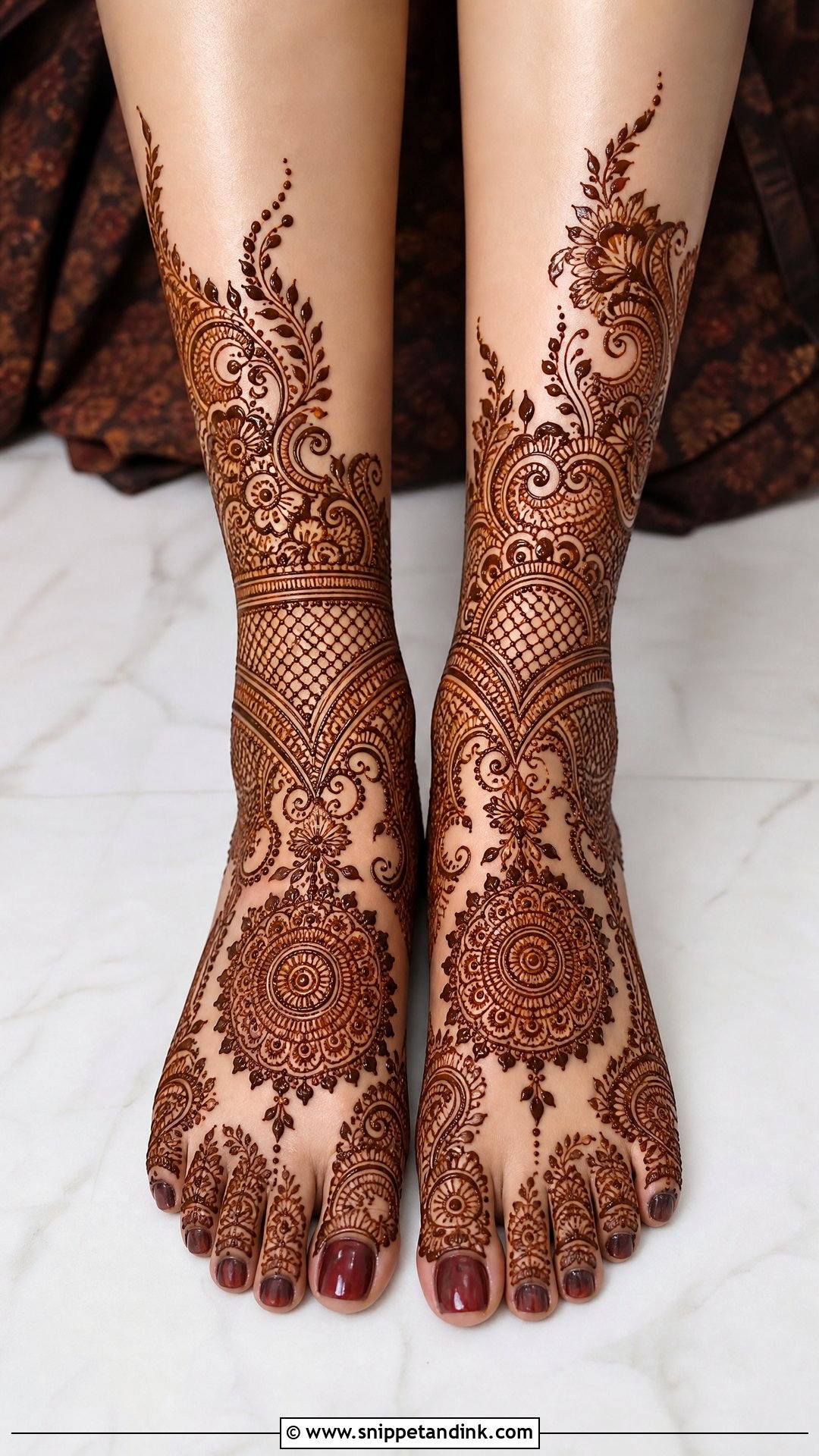 Indo Arabic Bridal Leg Mehndi Design - Snippet and Ink - 20 Bridal Mehndi Mehandi Designs for Legs