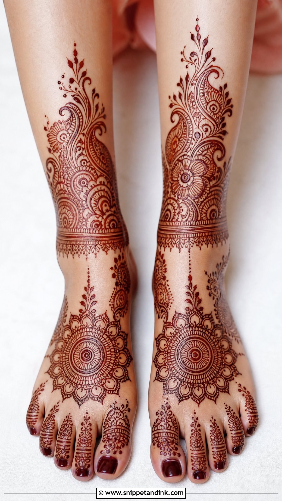 Indo Arabic Bridal Leg Mehndi Design - Snippet and Ink - 20 Bride Lag Mehndi Design Ideas