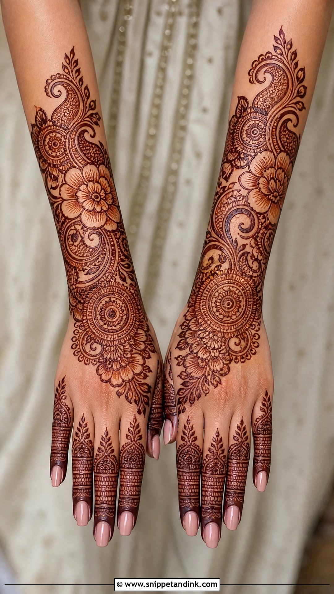 Indo Arabic Bridal Mehndi Back Hand - Snippet and Ink - 25 Bridal Mehndi Designs Back Side