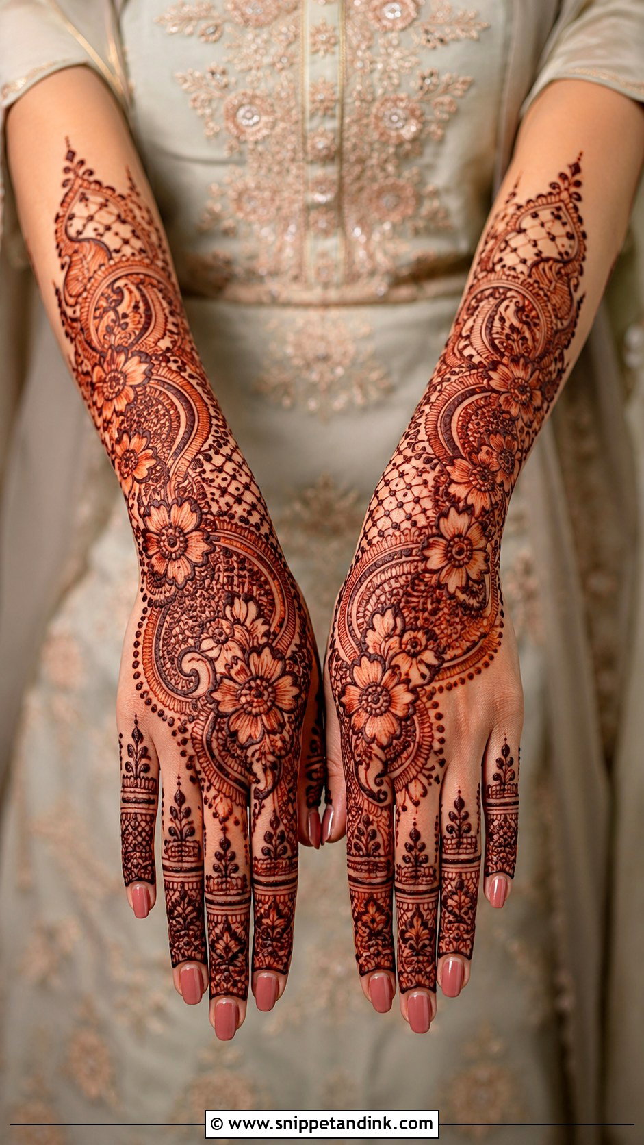Indo Arabic Bridal Mehndi Back Hand - Snippet and Ink - 30 Bridal Mehndi Designs Back Hands Brides