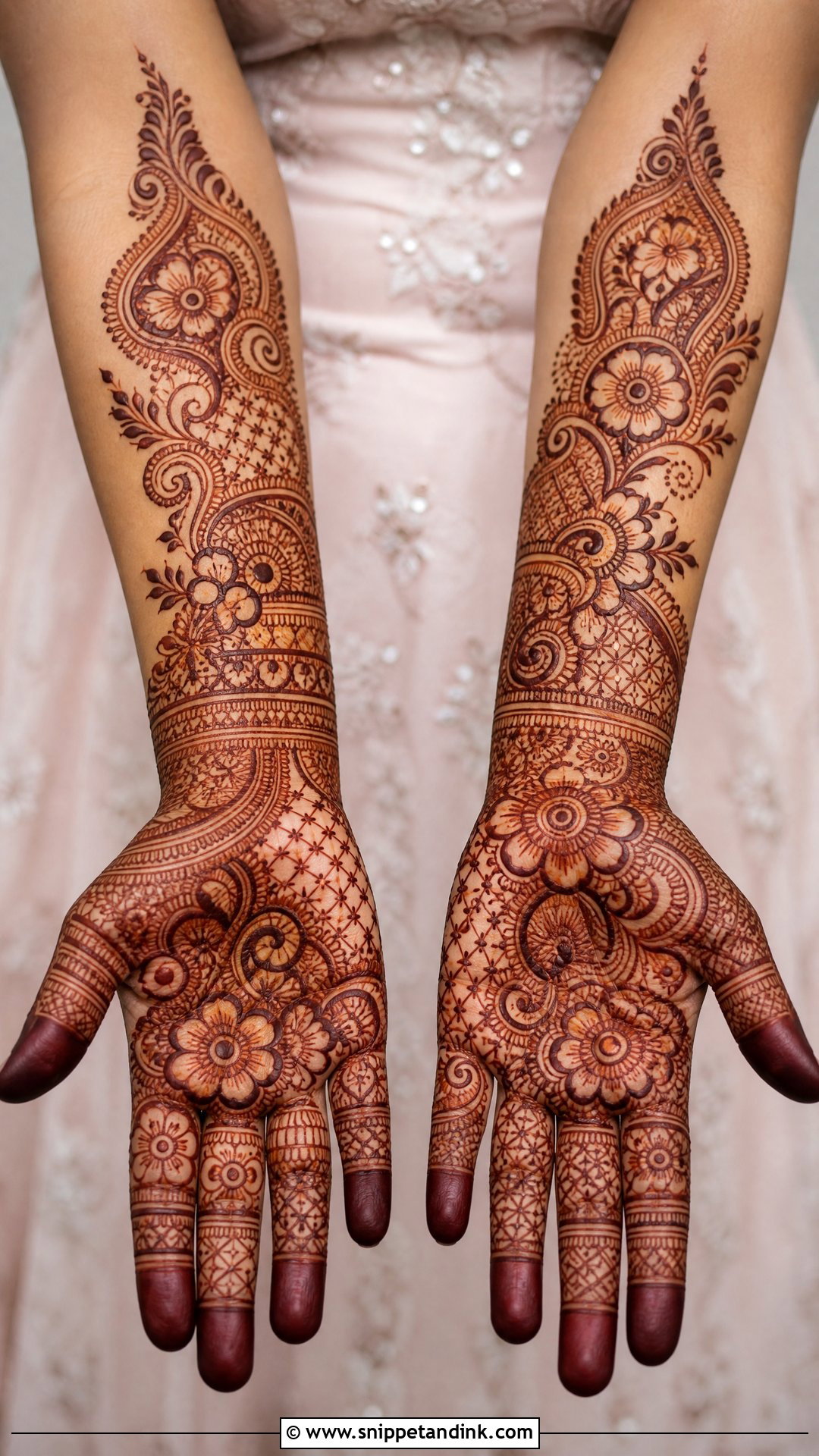 Indo Arabic Bridal Mehndi Design - Snippet and Ink - 20 Bride Hand Mehndi Designs