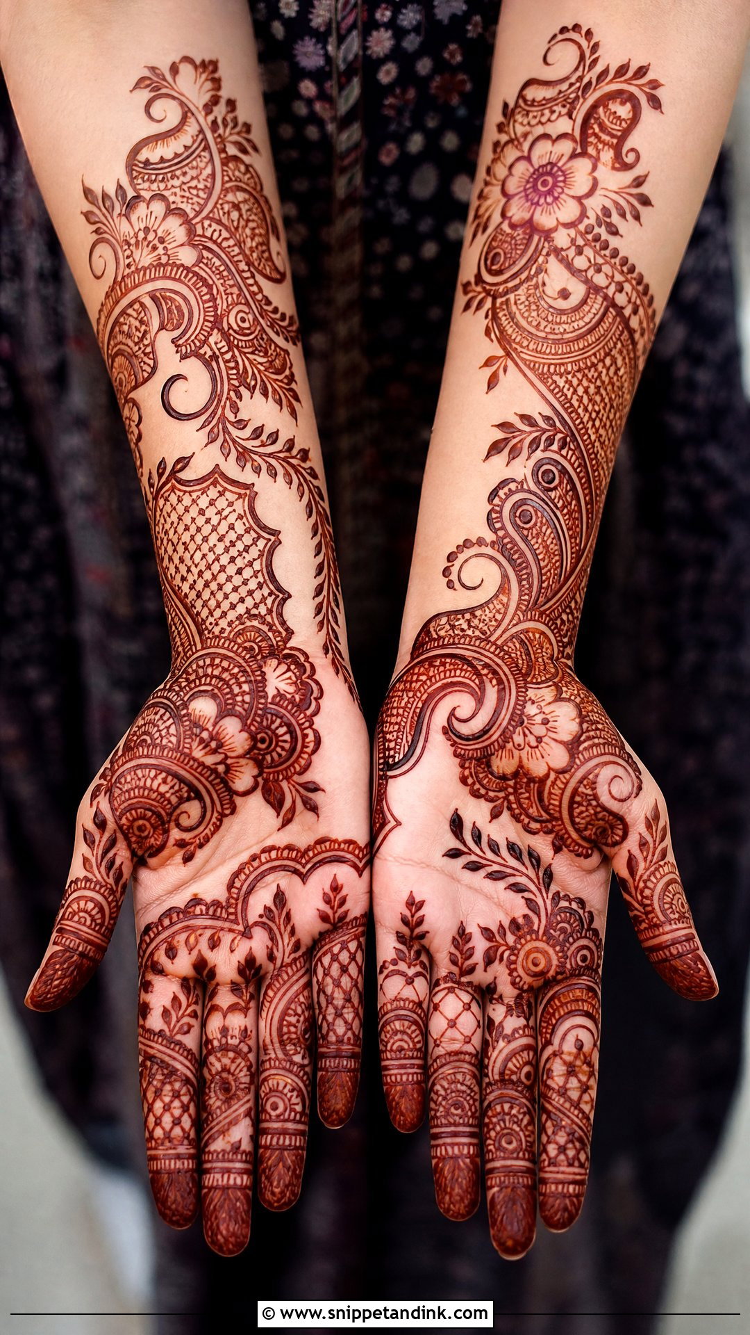 Indo Arabic Bridal Mehndi Design - Snippet and Ink - 20 Intricate Bridal Mehndi Designs