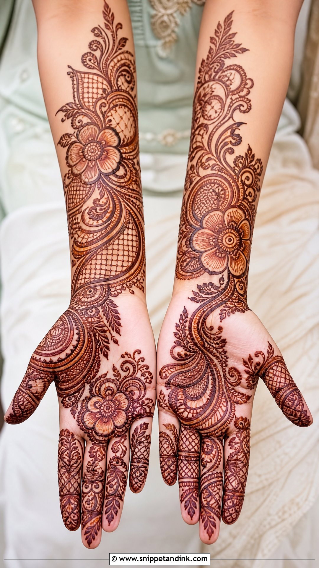 Indo Arabic Bridal Mehndi Design - Snippet and Ink - 20 Trending Bridal Mehndi Designs 2025