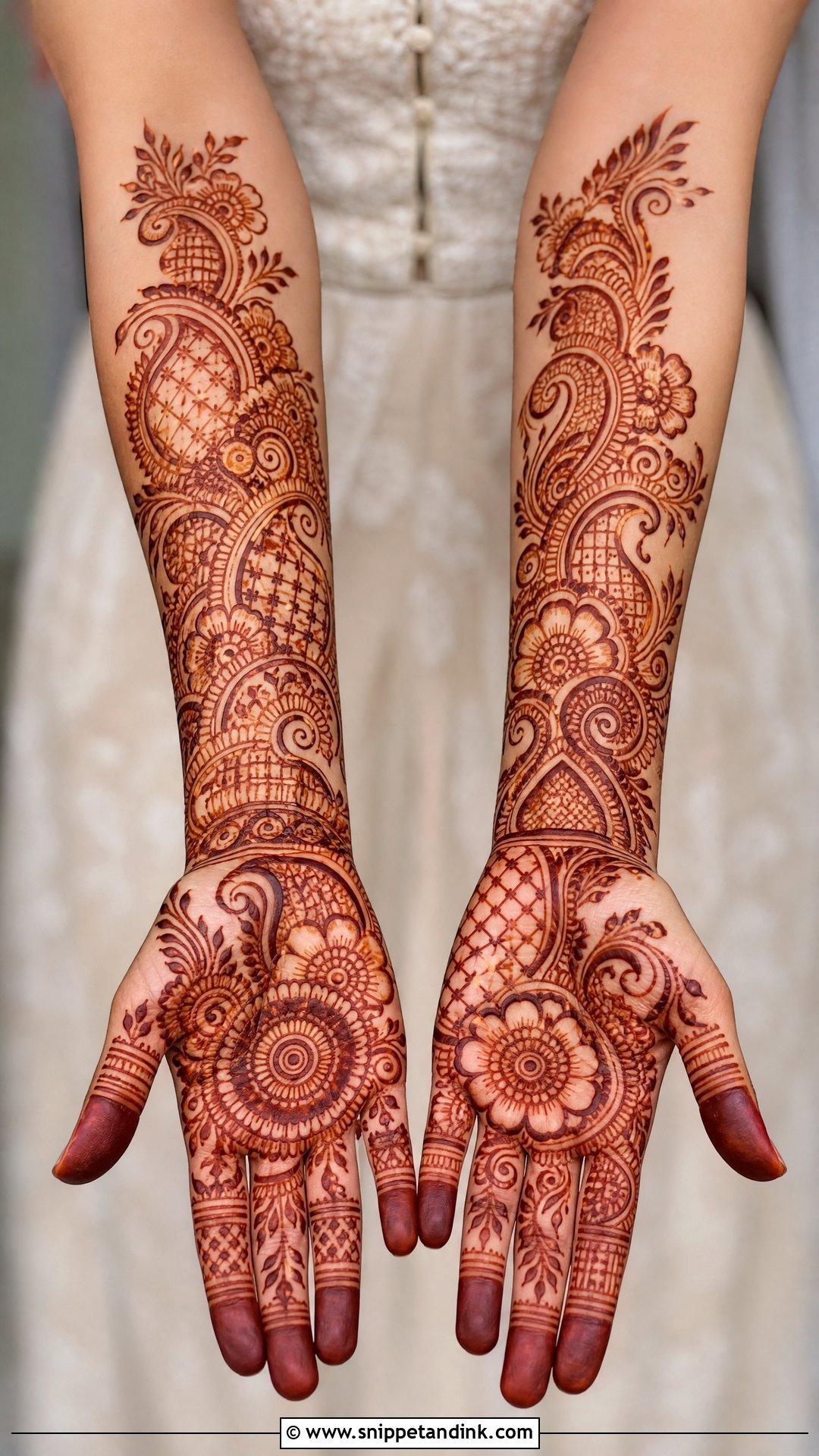 Indo Arabic Bridal Mehndi Design - Snippet and Ink - 25 Bridal Mehndi Design 2025 Ideas
