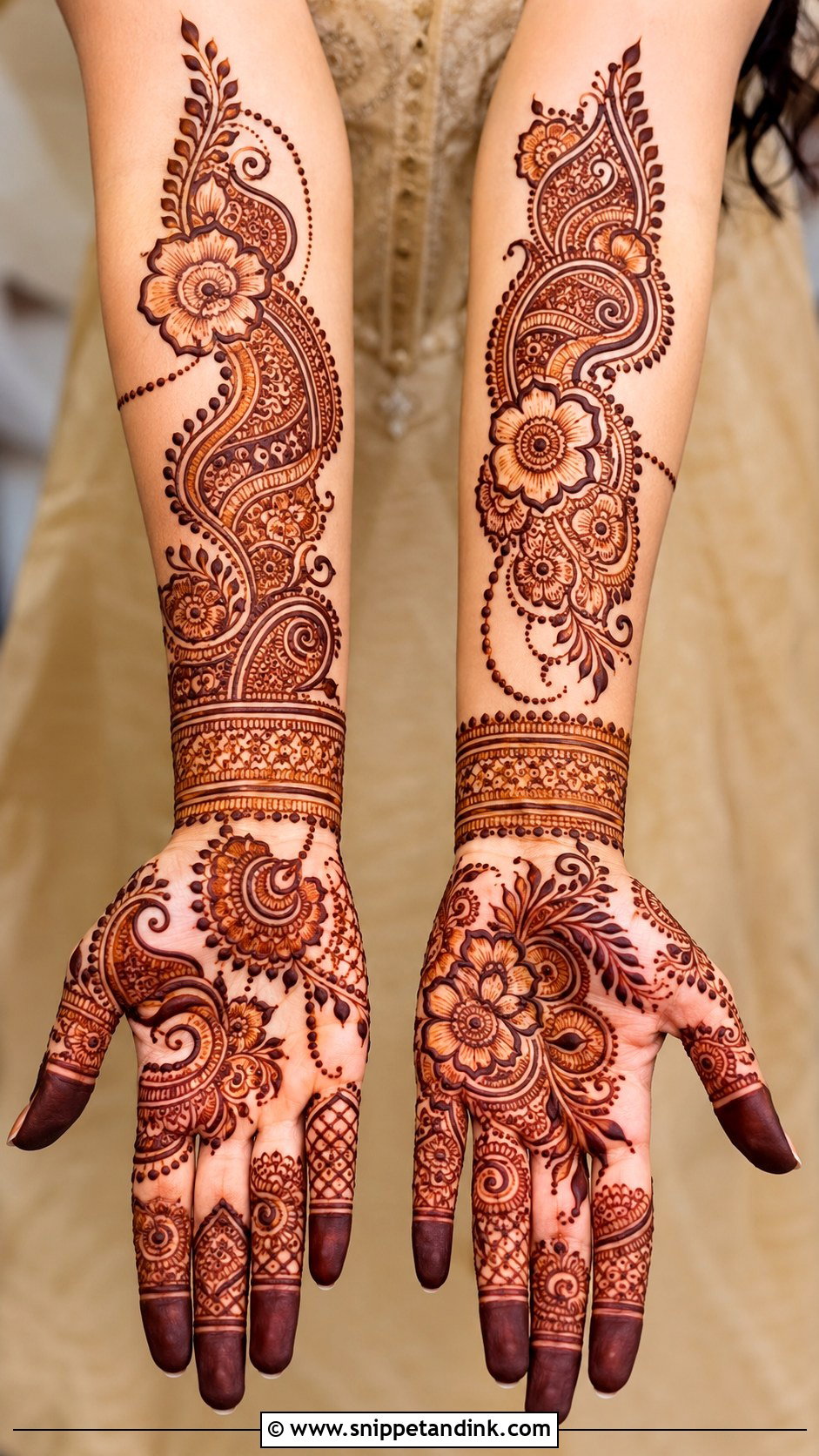 Indo Arabic Bridal Mehndi Design - Snippet and Ink - 30 Bridal Wedding Mehendi Designs
