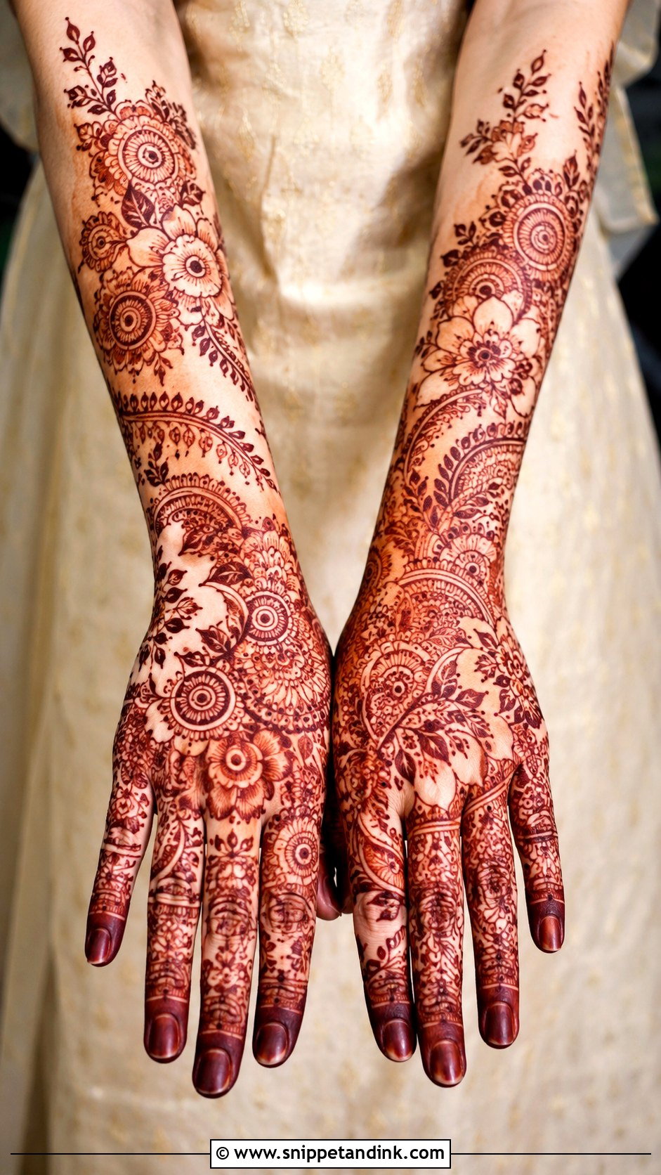 Indo Arabic Bridal Mehndi Design - Snippet and Ink - 35 Bridal Mehndi Designs