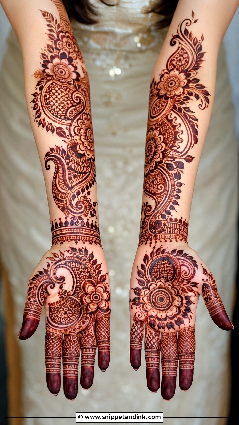 Indo Arabic Bridal Mehndi Design - Snippet and Ink - 35 Latest Bridal Mehndi Designs