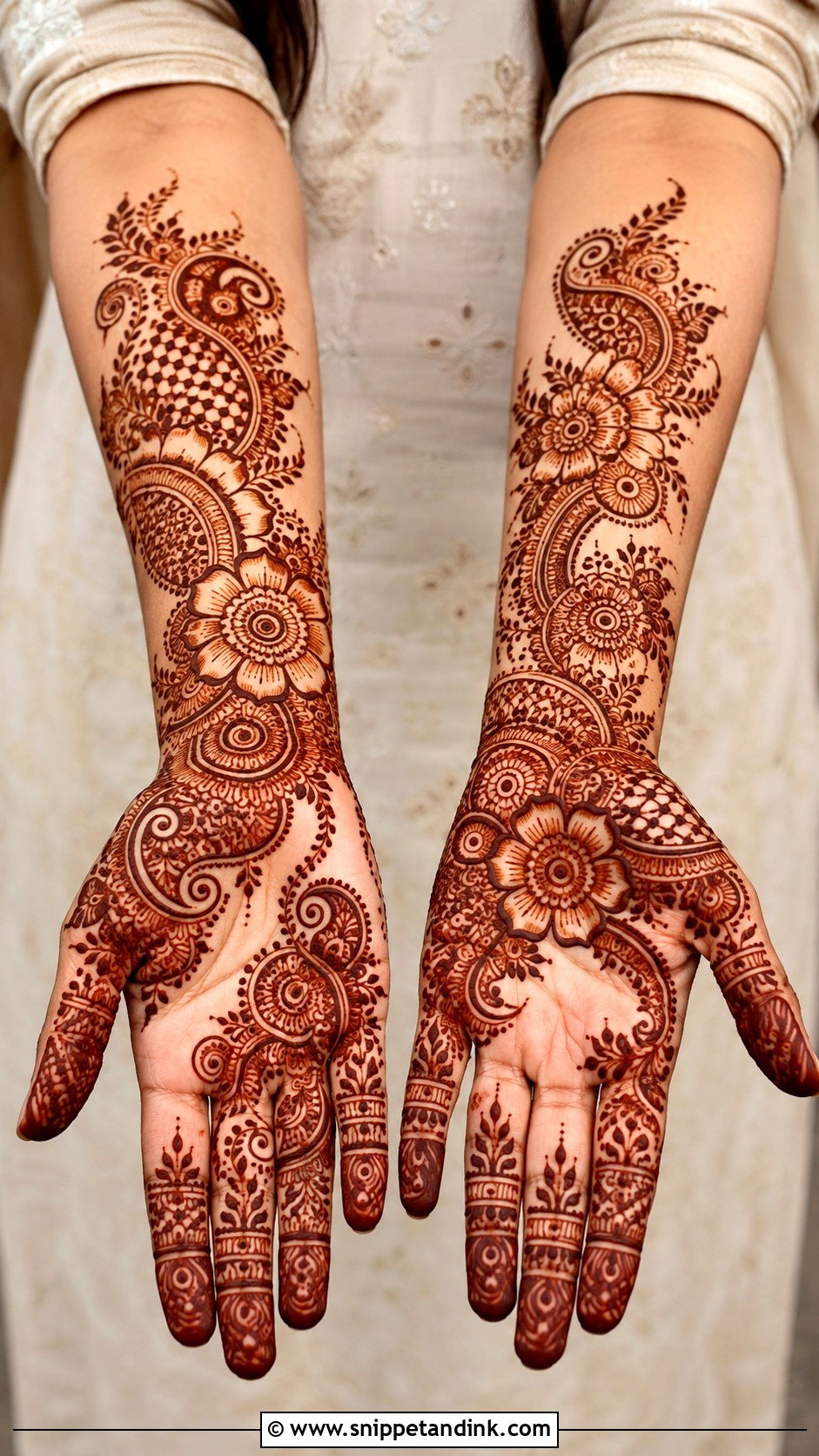 Indo Arabic Bridal Mehndi Design - Snippet and Ink - 35 Wedding Mehndi Designs