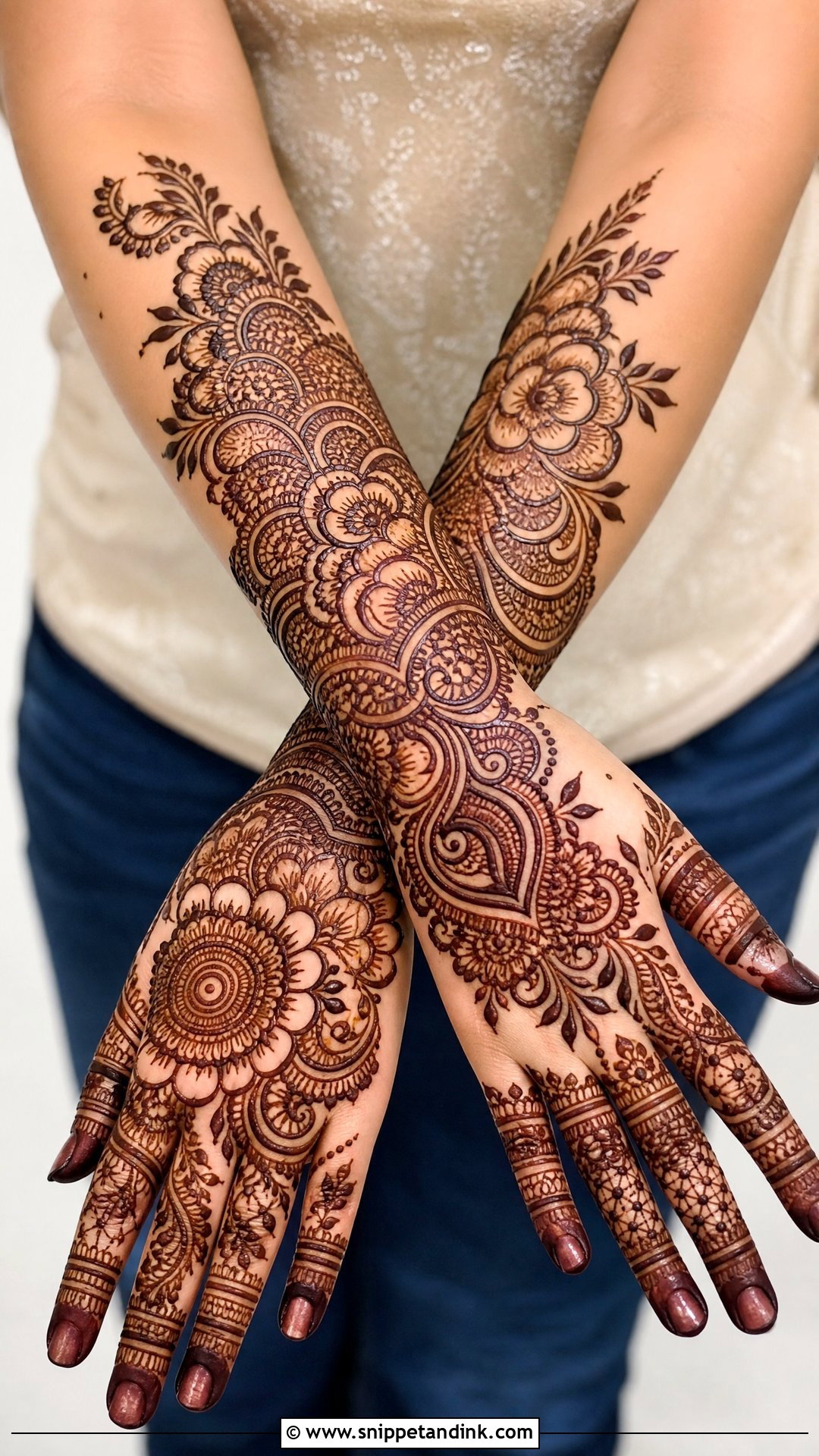 Indo Arabic Bridal Mehndi Design - Snippet and Ink - 20 Bridal Mehndi Designs for Engagement