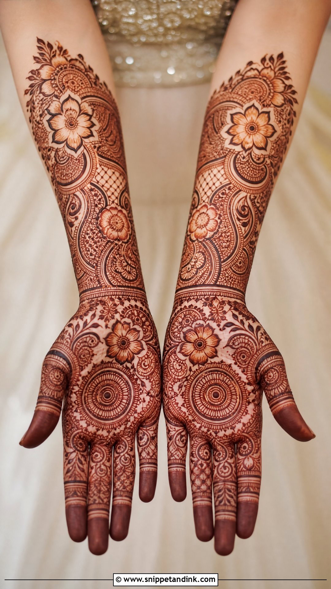 Indo Arabic Bridal Mehndi Design - Snippet and Ink - 20 Aesthetic Bridal Mehndi Designs