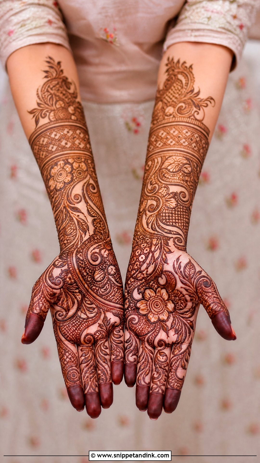 Indo Arabic Bridal Mehndi Full Hands - Snippet and Ink - 20 Bridal Mehndi Designs Full Hands
