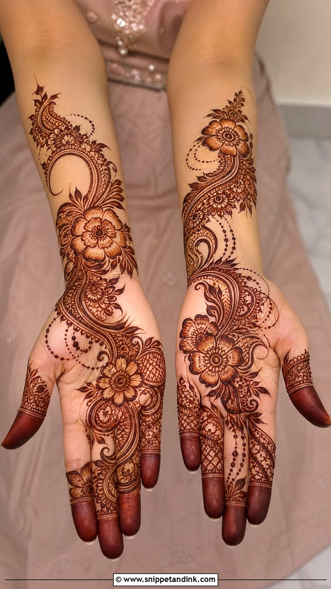 Indo Arabic Bridal Mehndi Half Hand - Snippet and Ink - 20 Bridal Mehndi Designs Half Hand