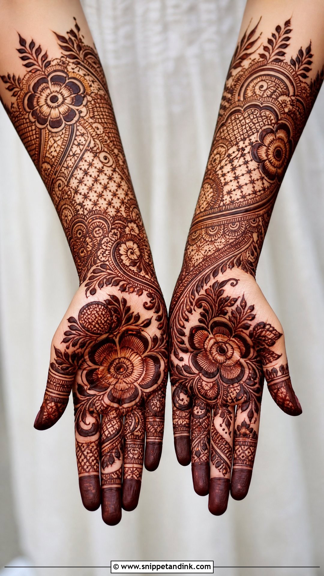 Indo Arabic Bridal Wedding Henna Design - Snippet and Ink - 30 Wedding Henna Designs